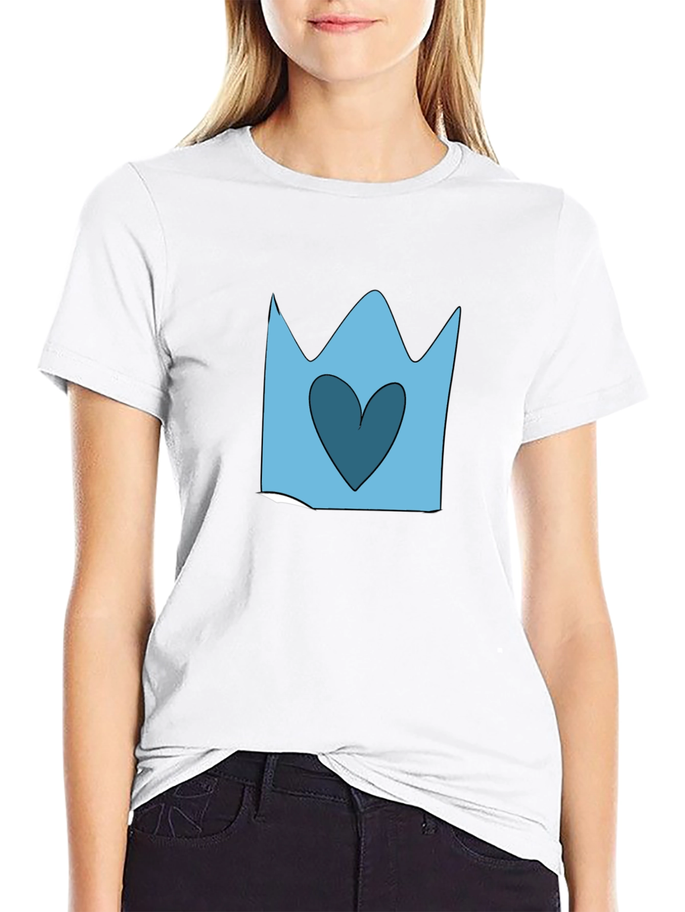 Cartoon Crown Heart T-Shirt