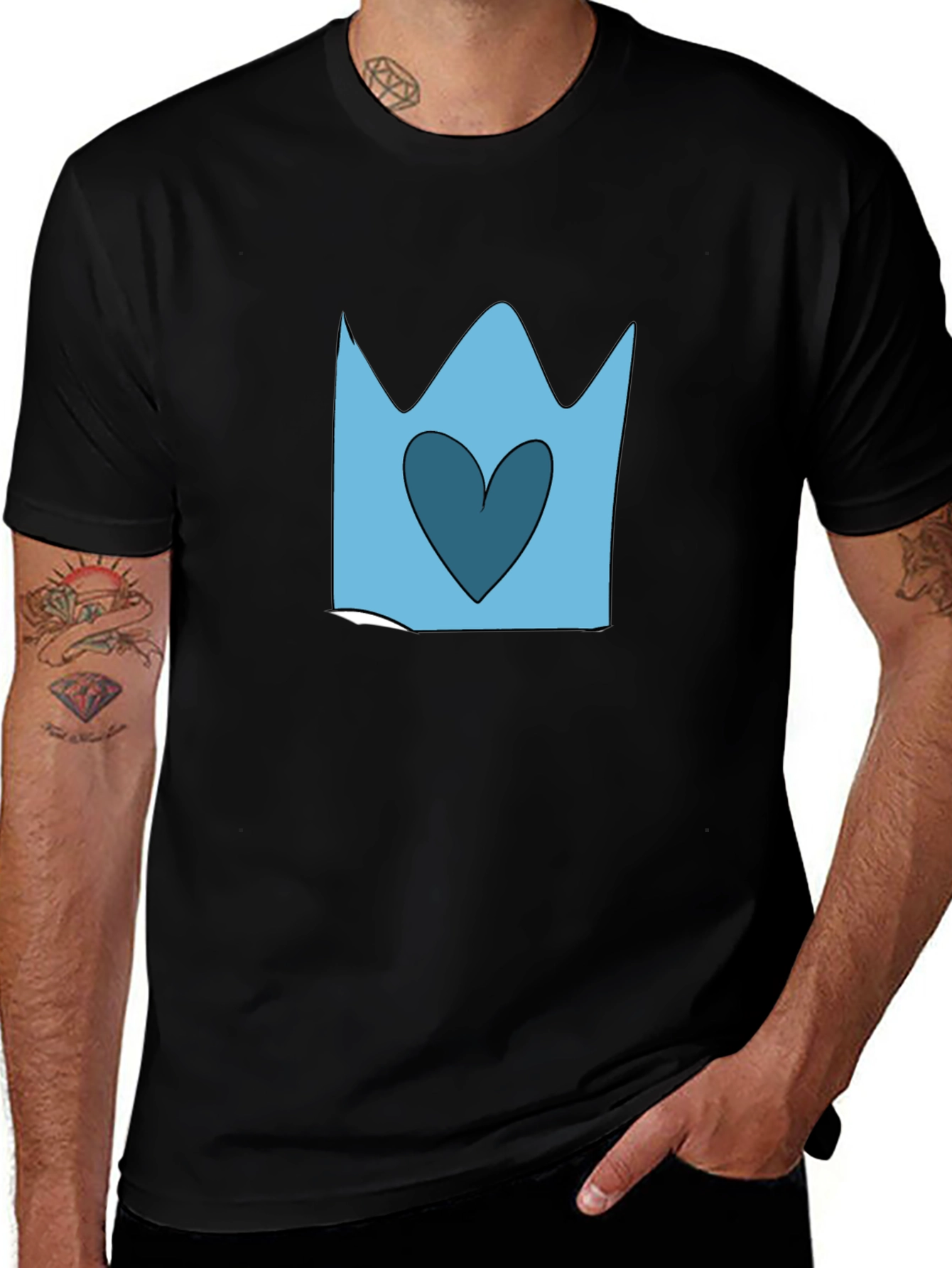 Cartoon Crown Heart T-Shirt