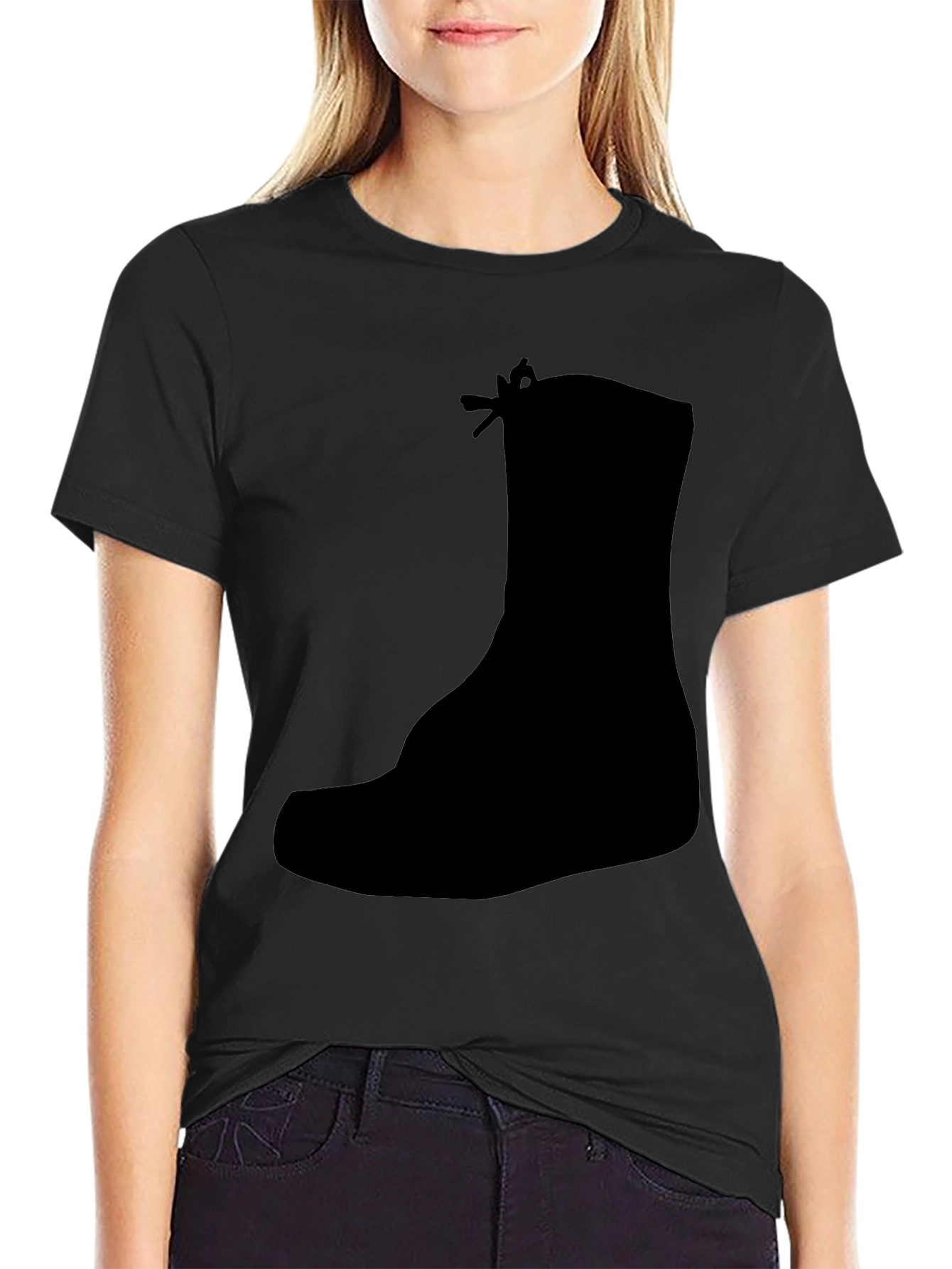 Black Boot Graphic Tee - Mens Casual Style