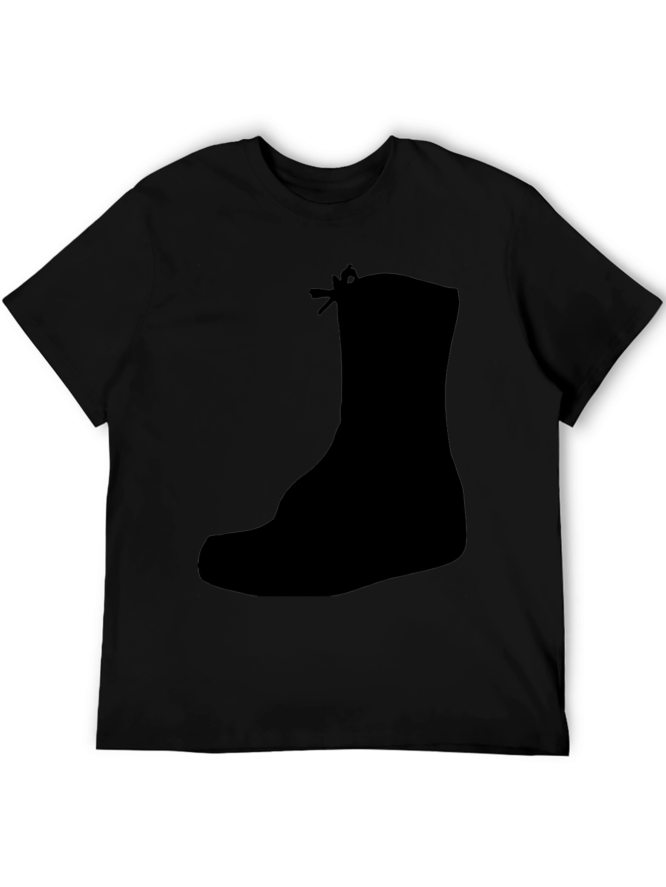 Black Boot Graphic Tee - Mens Casual Style