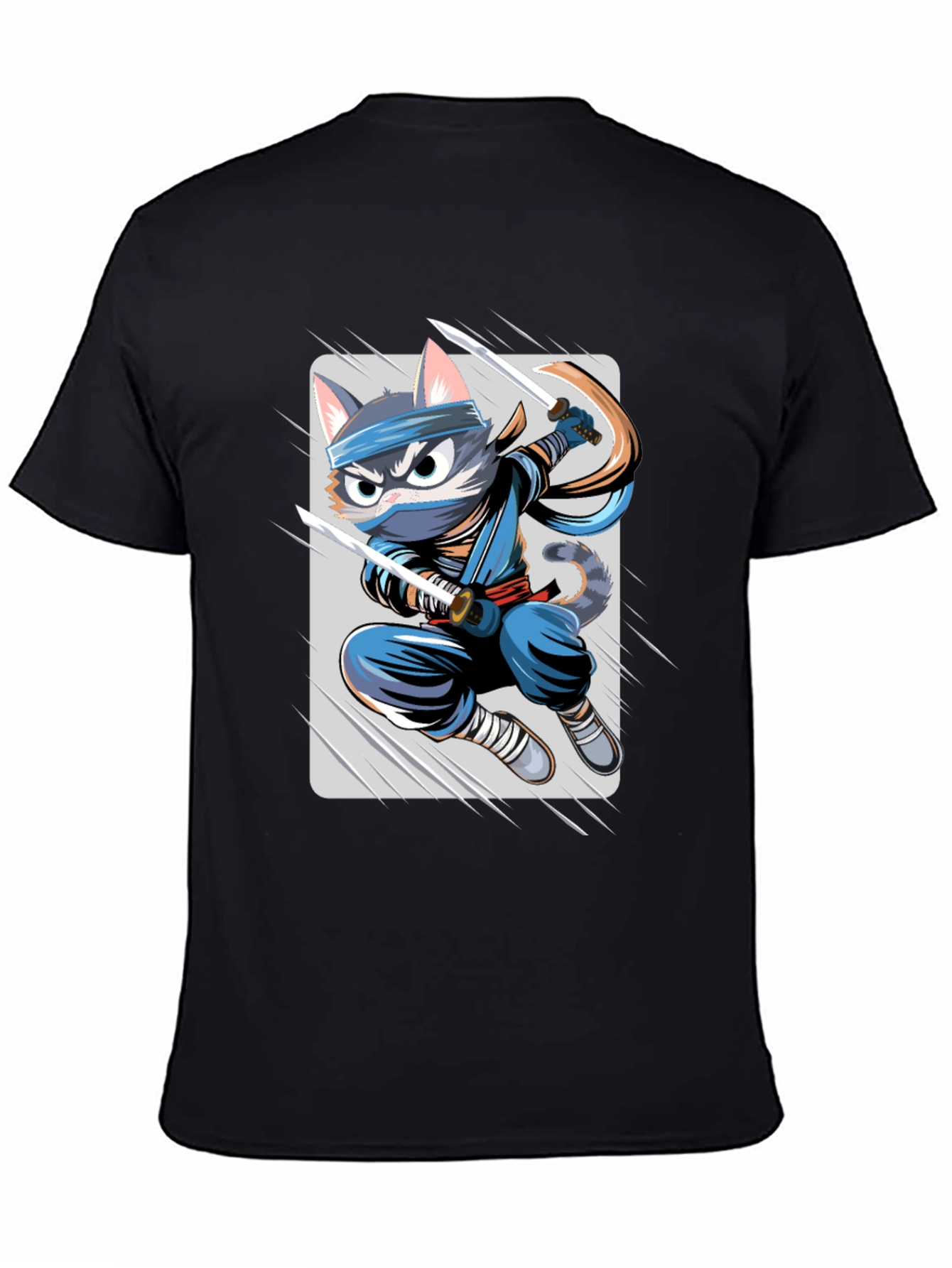 Ninja Cat T-Shirt - Unique Cartoon Graphic Tee