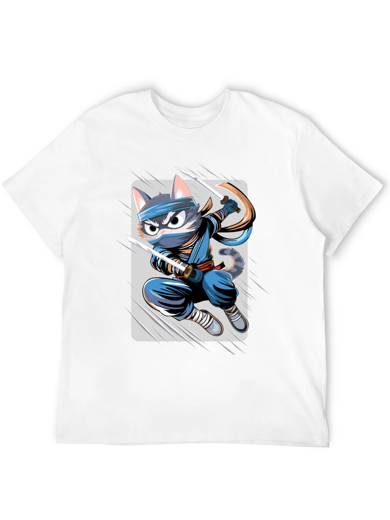 Ninja Cat T-Shirt - Unique Cartoon Graphic Tee