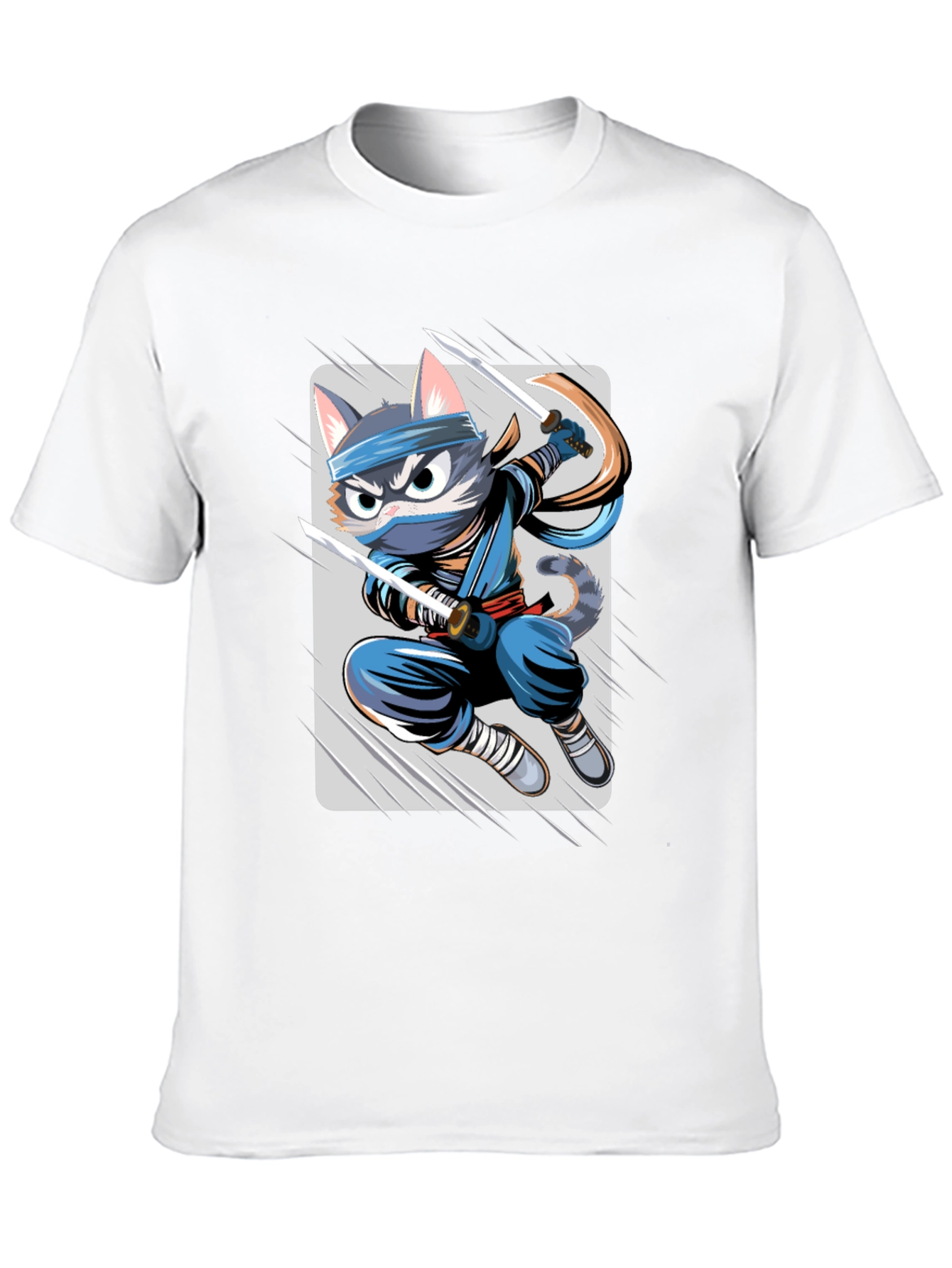 Ninja Cat T-Shirt - Unique Cartoon Graphic Tee
