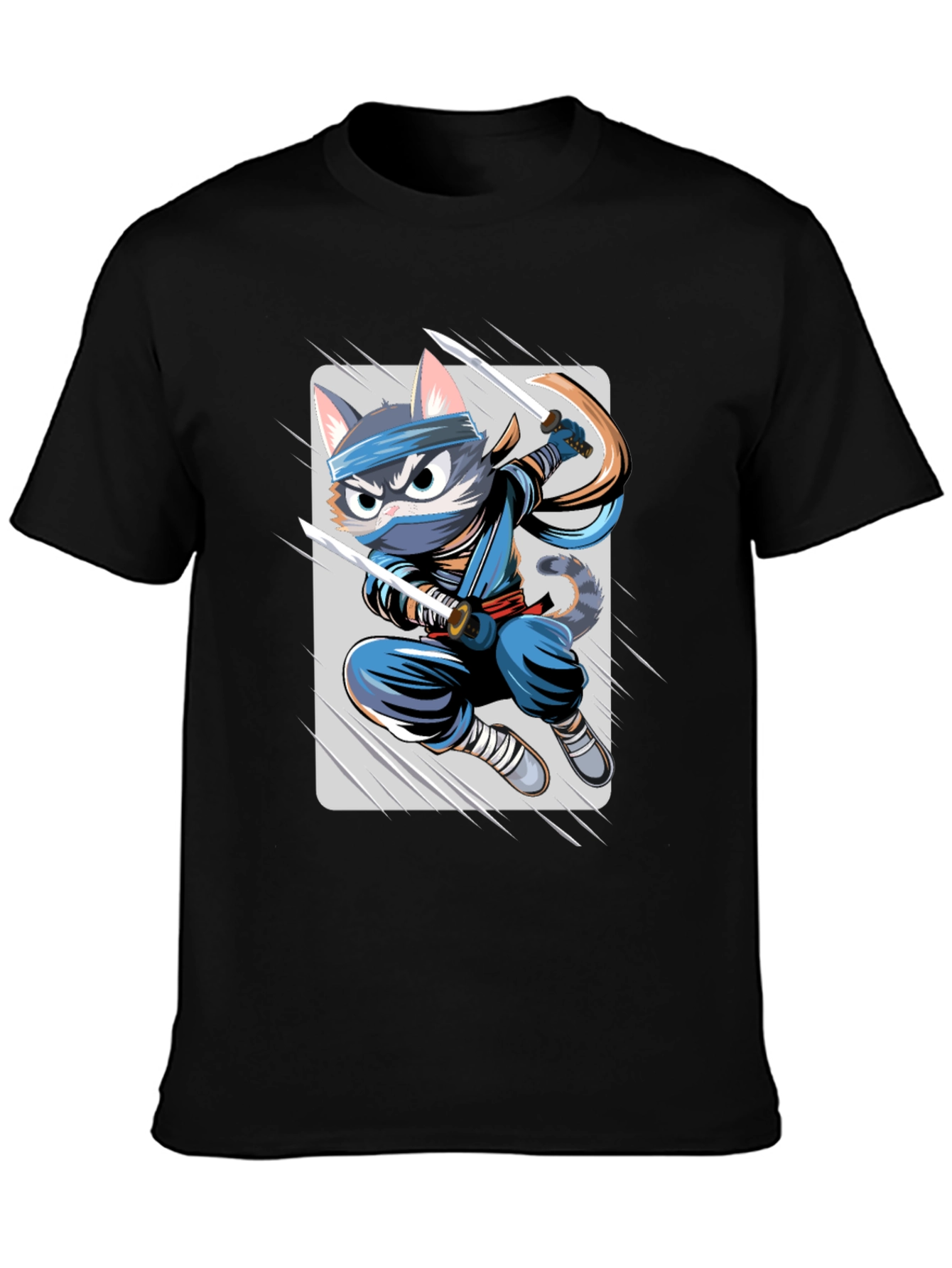 Ninja Cat T-Shirt - Unique Cartoon Graphic Tee