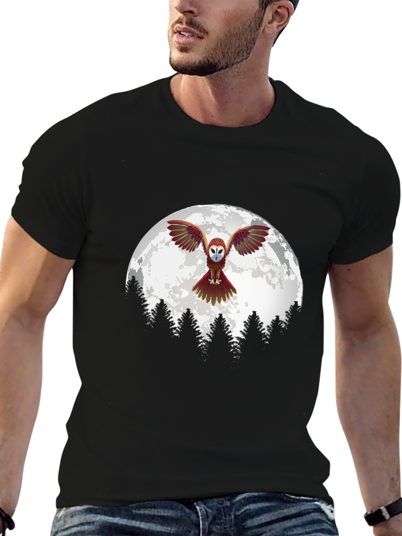 Owl Moon Graphic T-Shirt