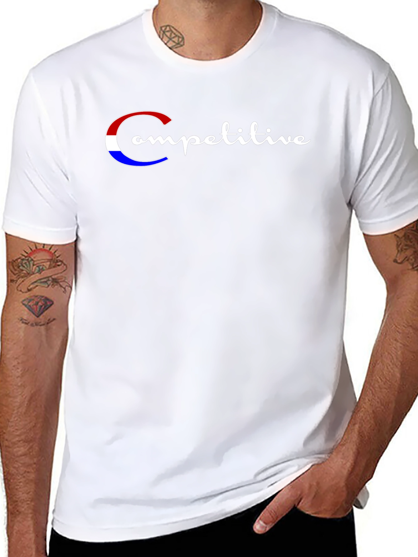 Competitive Script Graphic Tee - Black