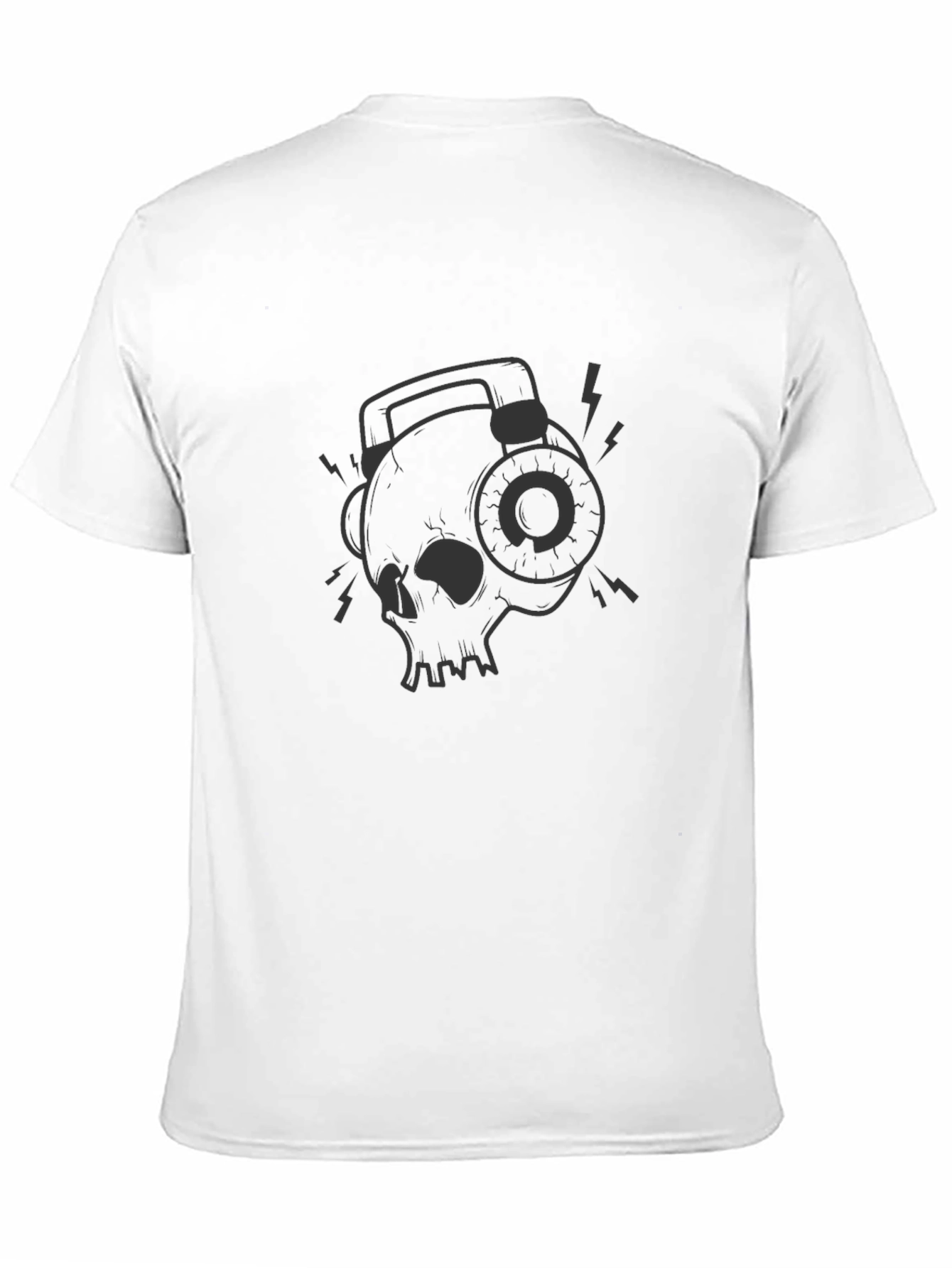 Skull Headphones Graphic T-Shirt - Cool Casual Style