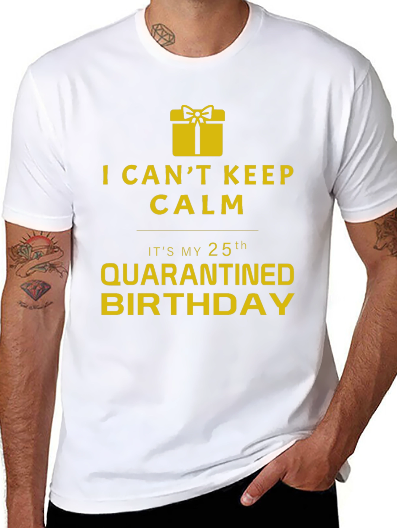 Quarantined 25th Birthday T-Shirt - Novelty Gift Idea