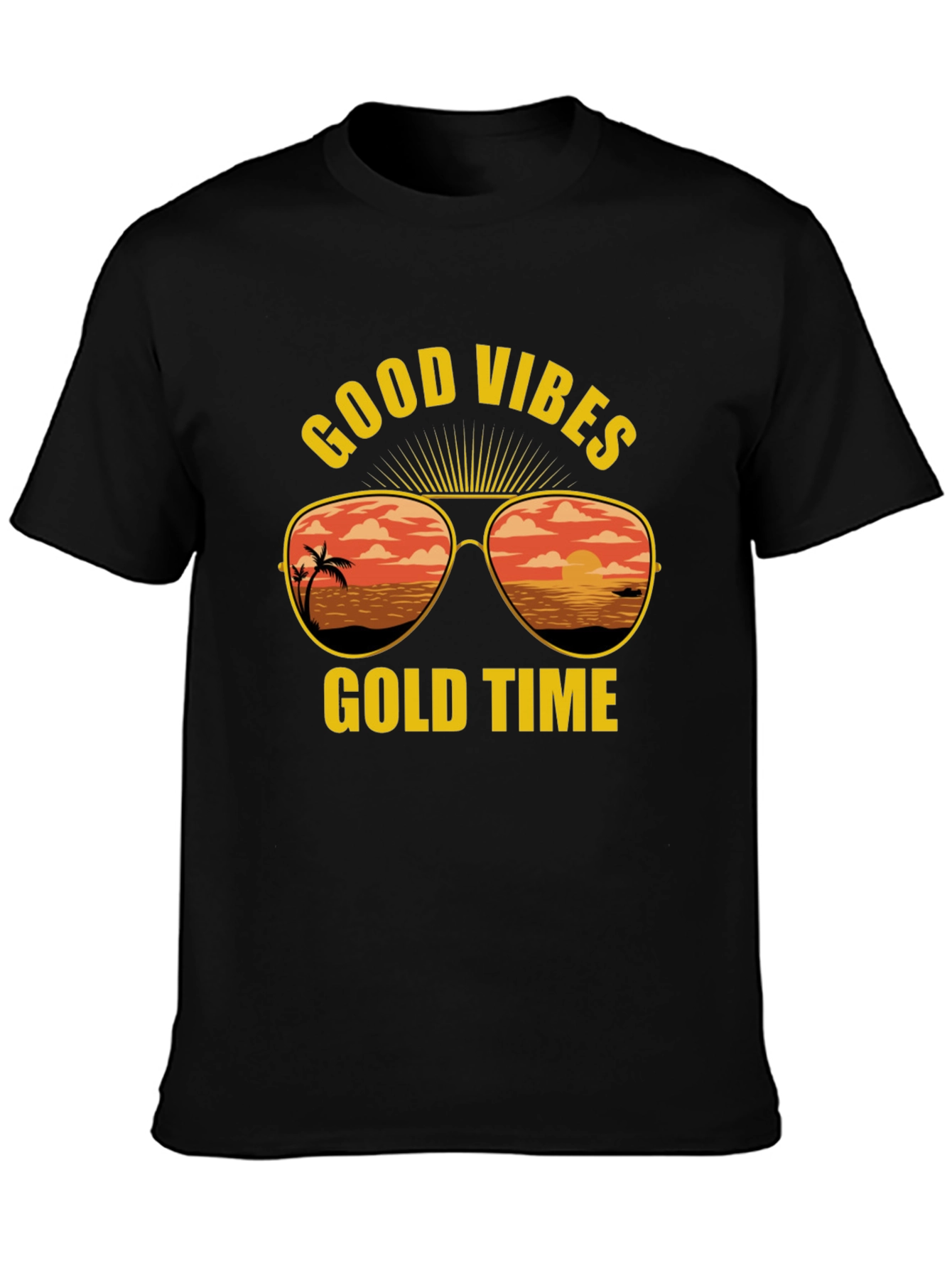 Good Vibes Gold Time Graphic T-Shirt