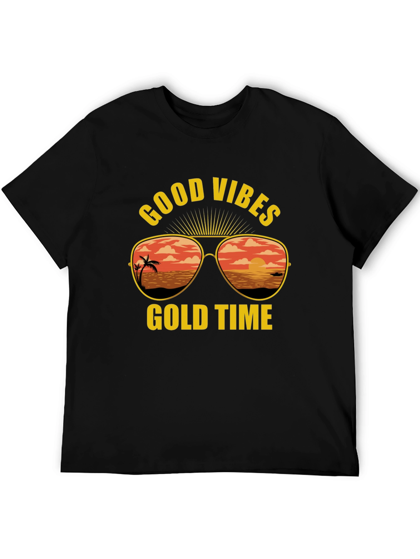 Good Vibes Gold Time Graphic T-Shirt