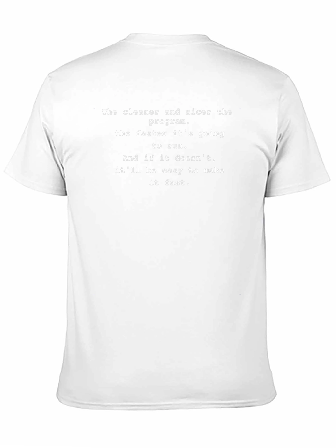 Programmer Humor Tee: Cleaner Code Runs Faster T-Shirt