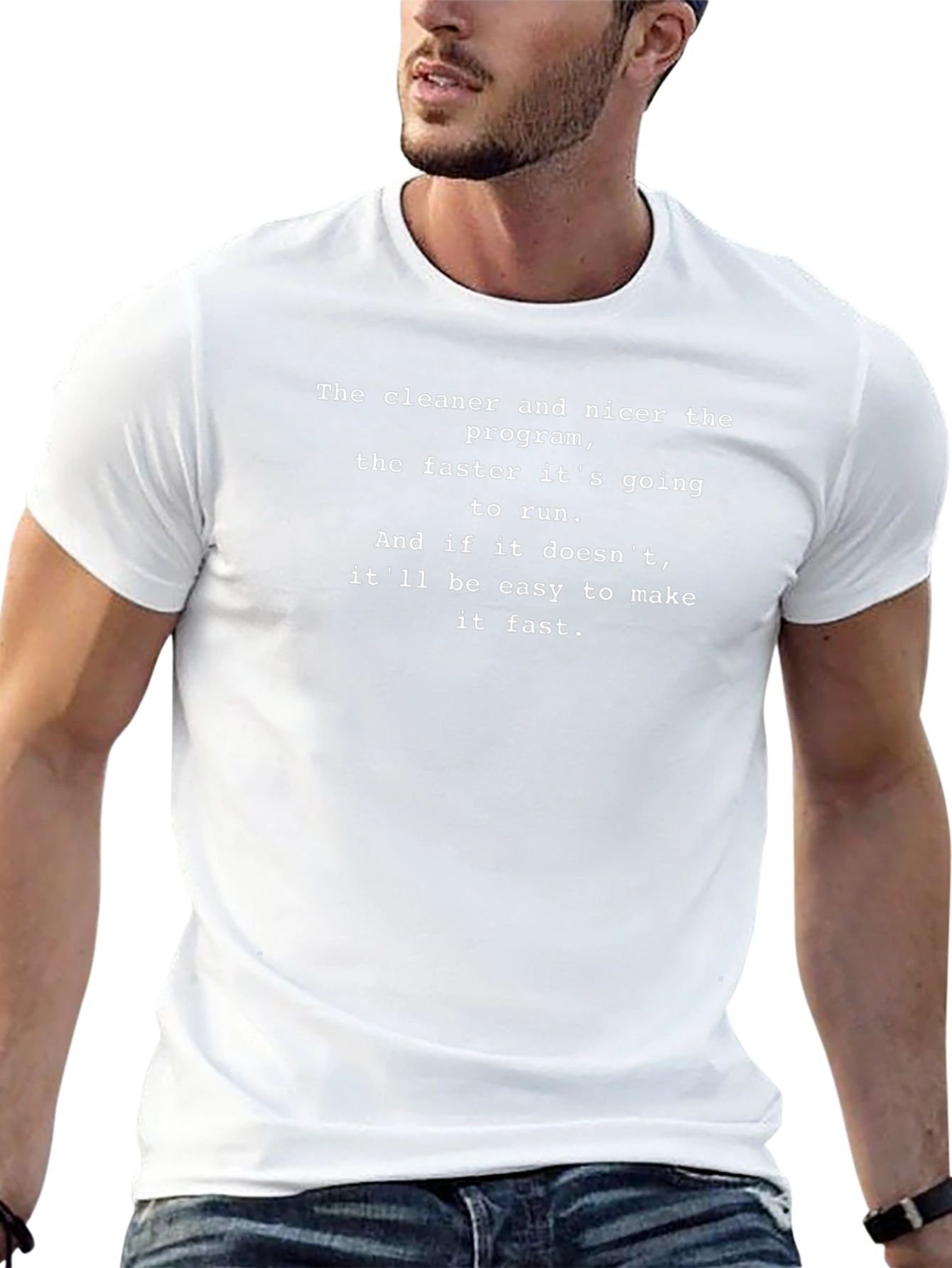 Programmer Humor Tee: Cleaner Code Runs Faster T-Shirt