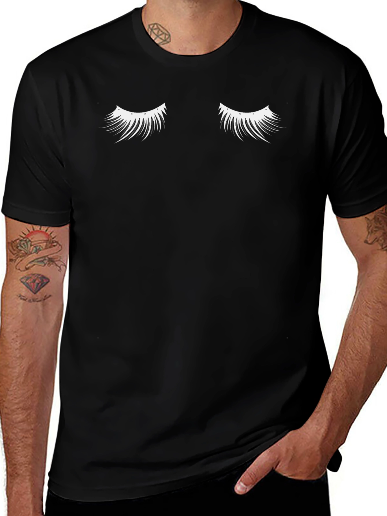 Eyelash Graphic Print Tee - Relaxed Fit
