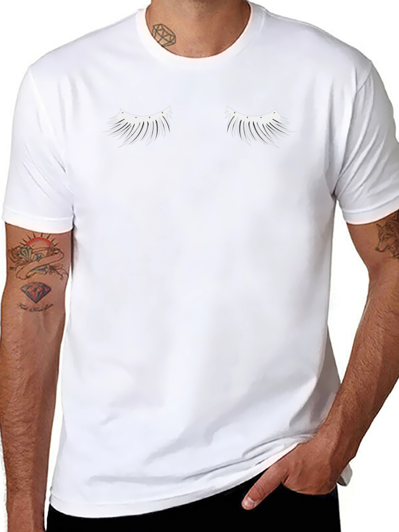 Eyelash Graphic Print Tee - Relaxed Fit