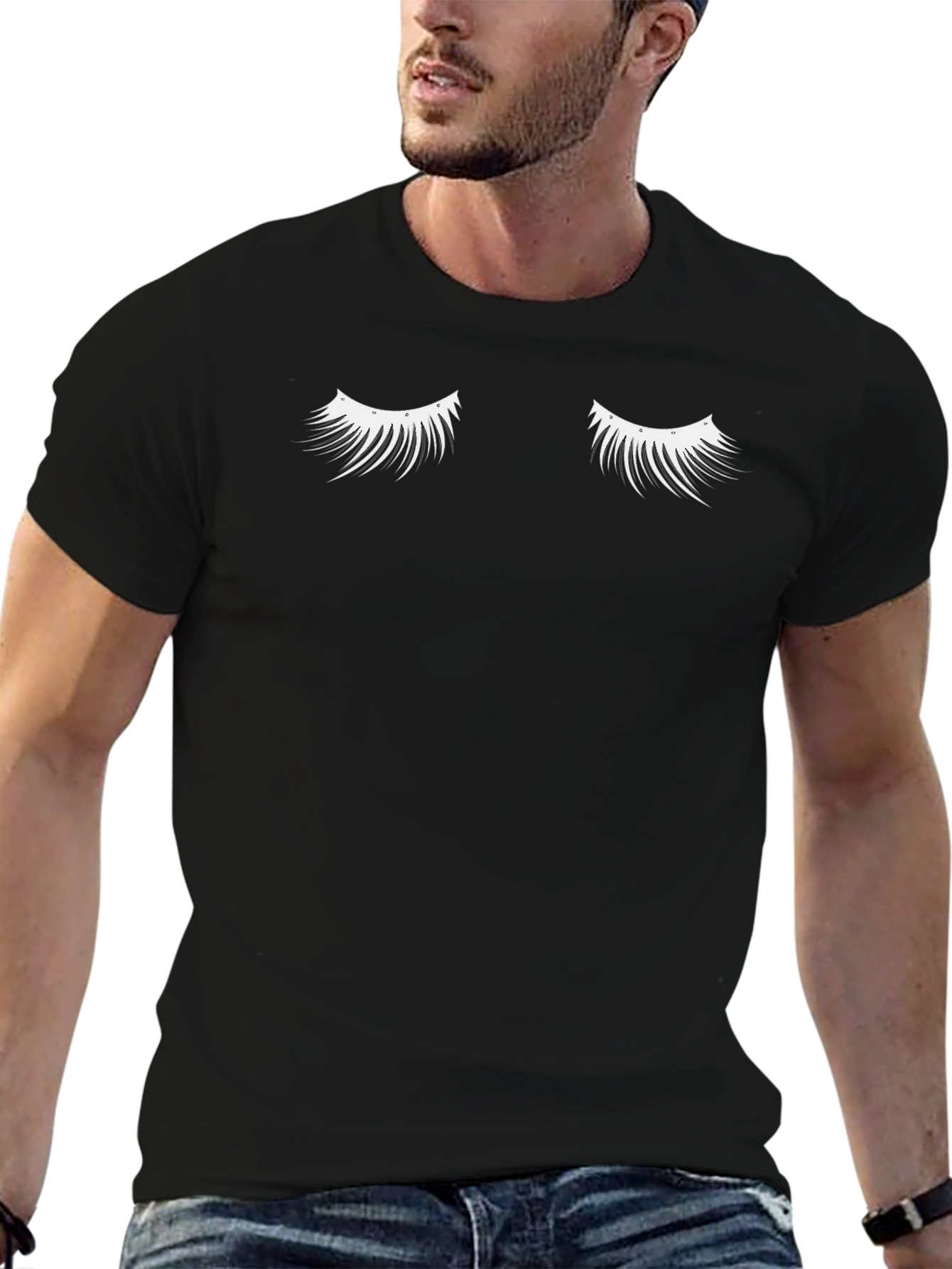 Eyelash Graphic Print Tee - Relaxed Fit