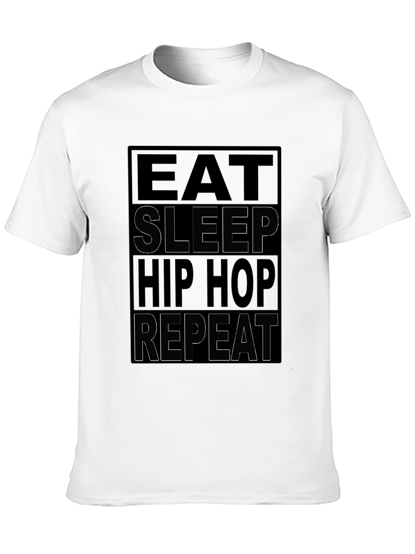 Eat Sleep Hip Hop Repeat Mens Black T-Shirt