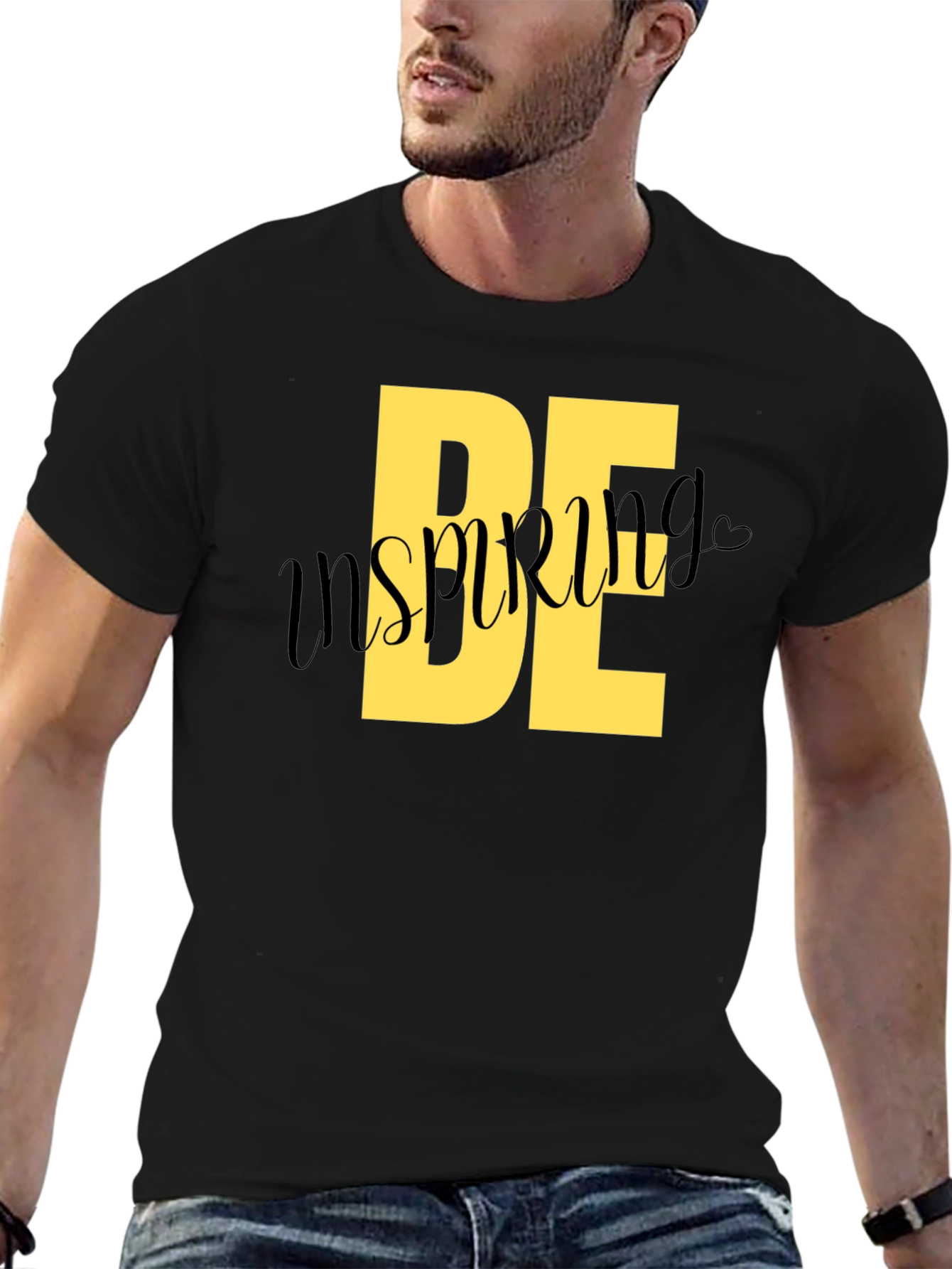 Be Inspiring Black Graphic Tee