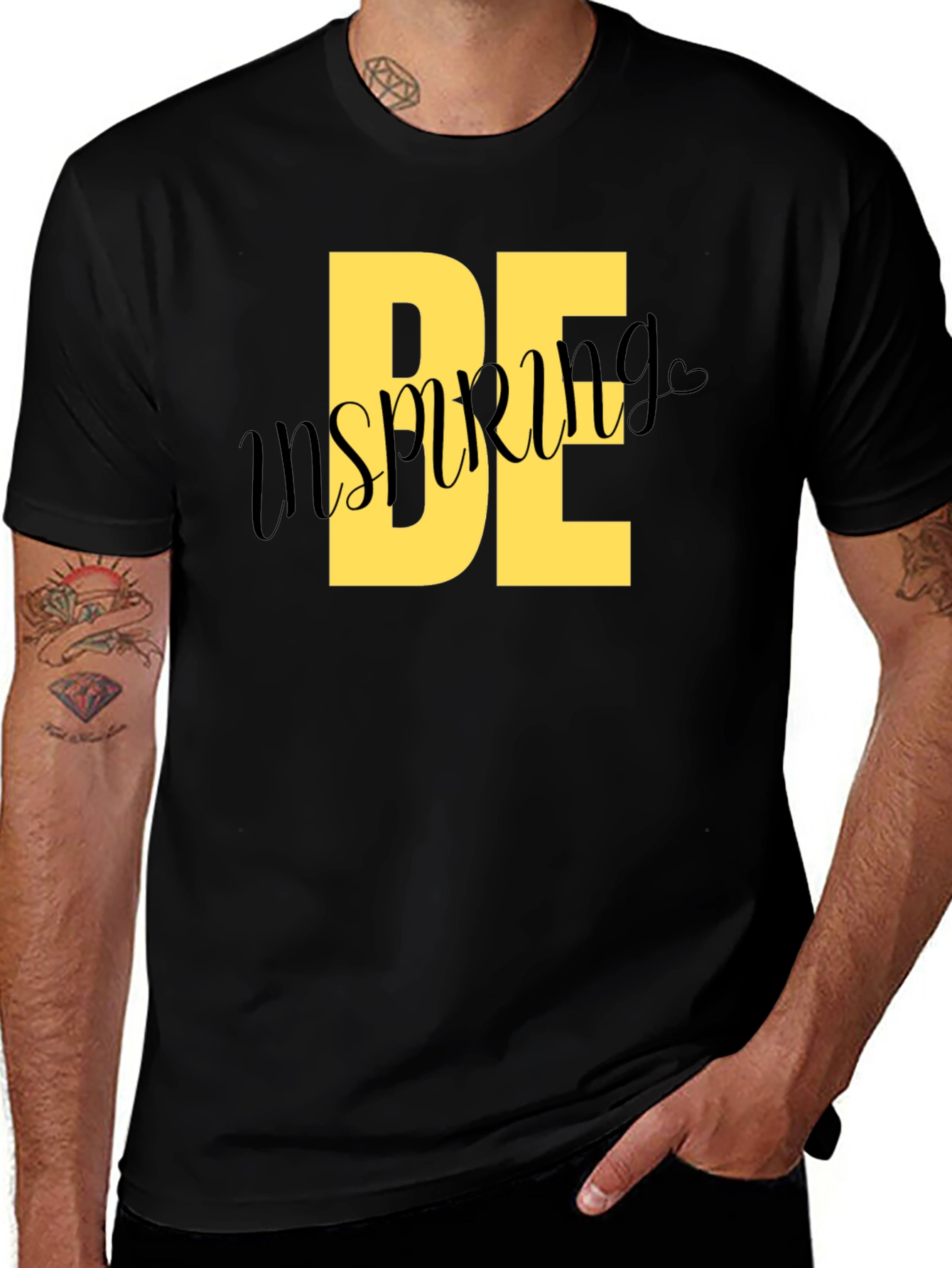 Be Inspiring Black Graphic Tee