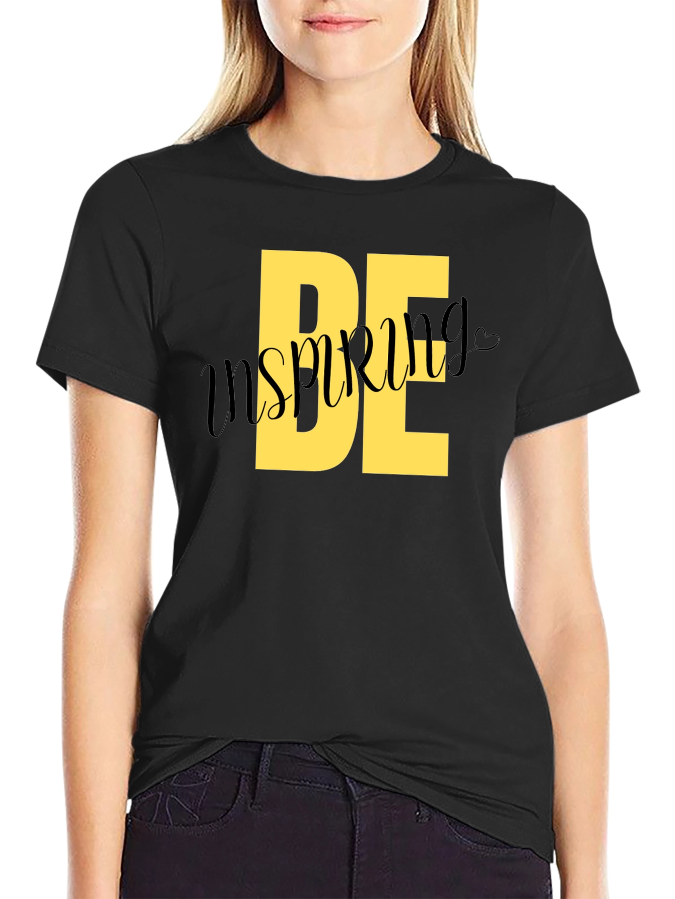 Be Inspiring Black Graphic Tee