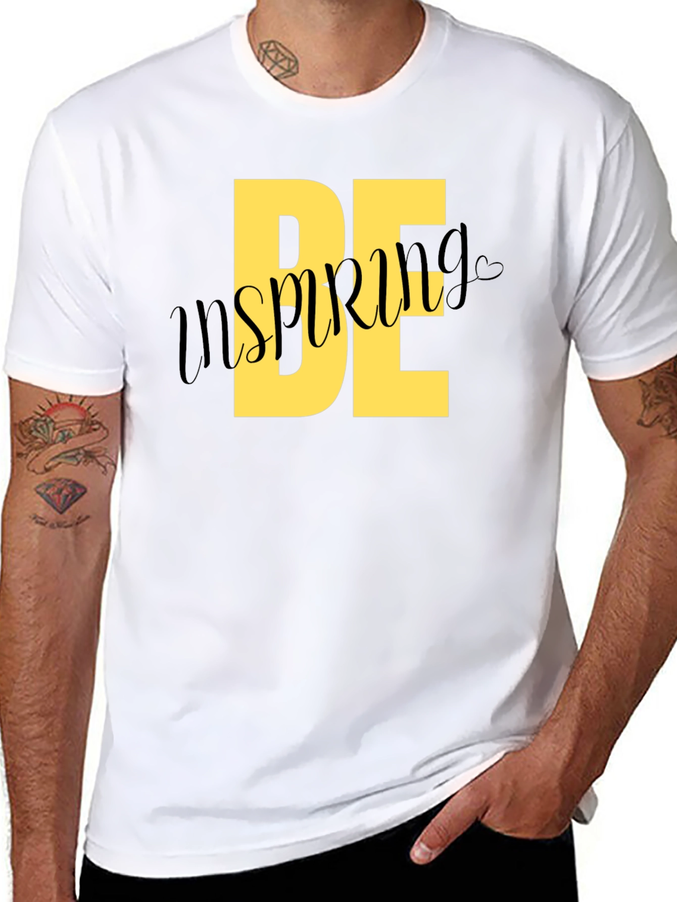 Be Inspiring Black Graphic Tee