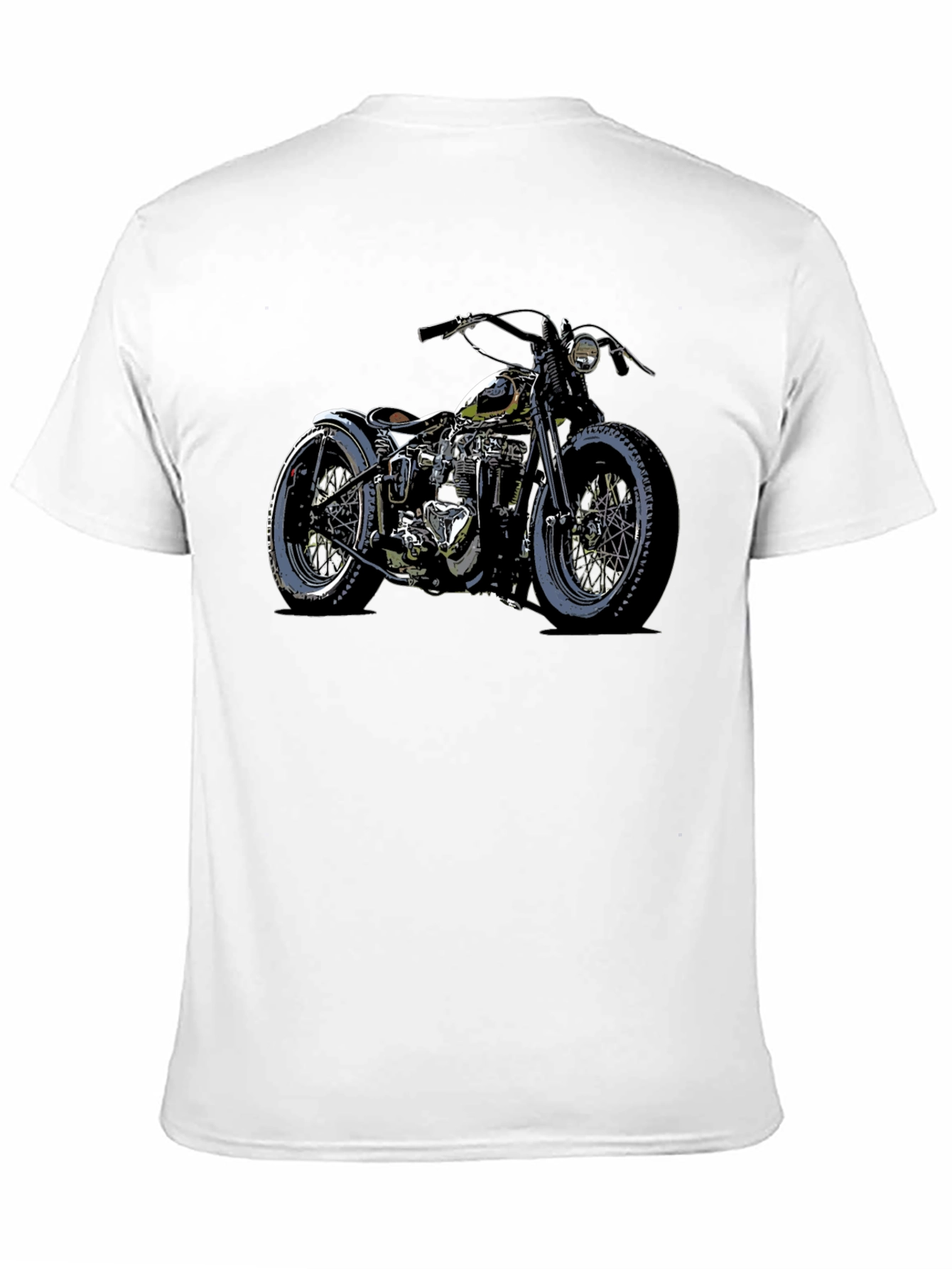 Motorcycle Graphic T-Shirt - Black Mens Fashion