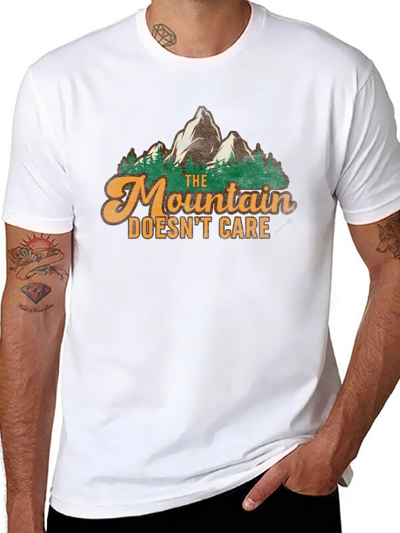 The Mountain Doesnt Care Graphic Tee
