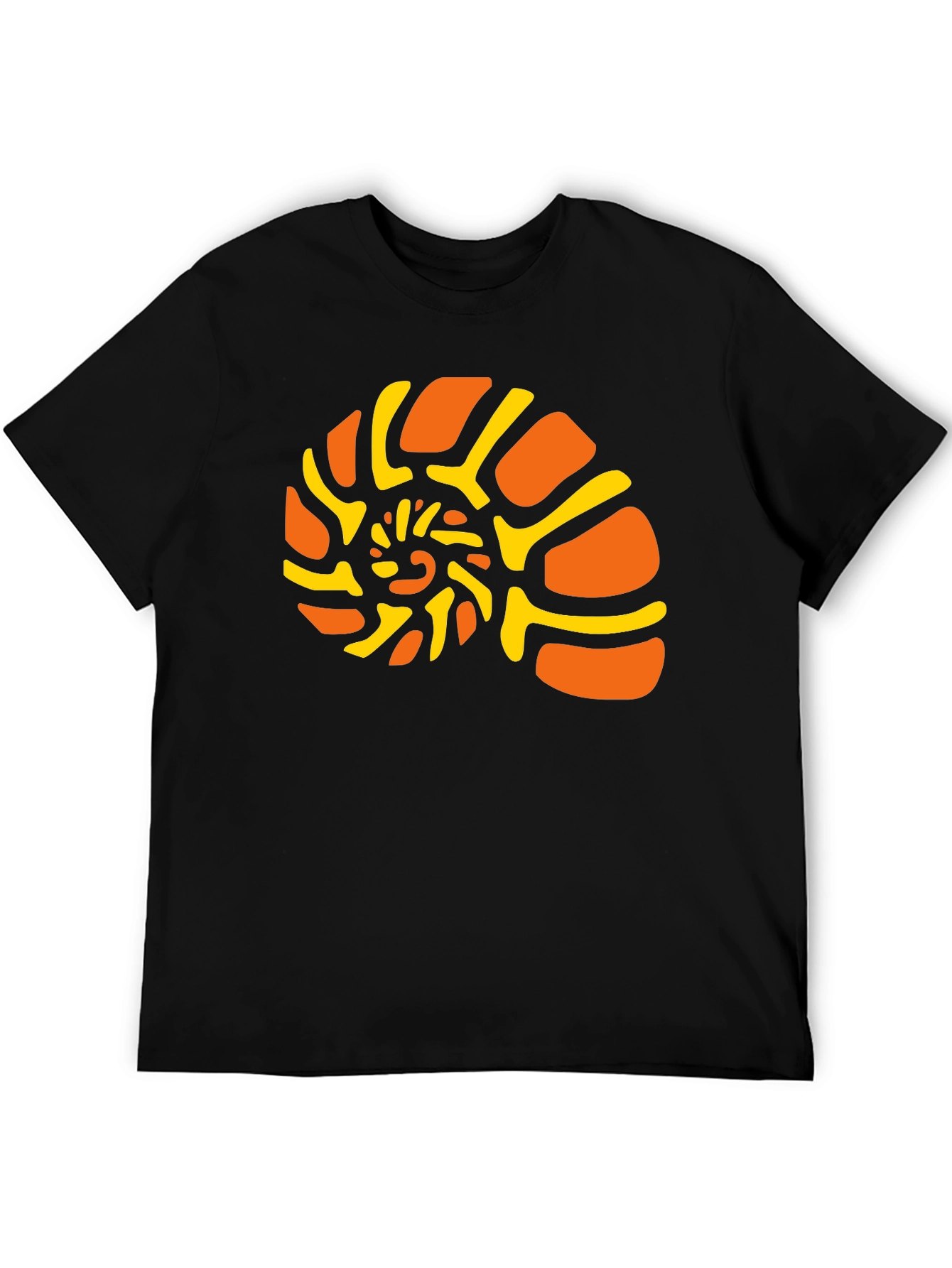 Nautilus Shell Graphic Tee - Black Cotton Comfort