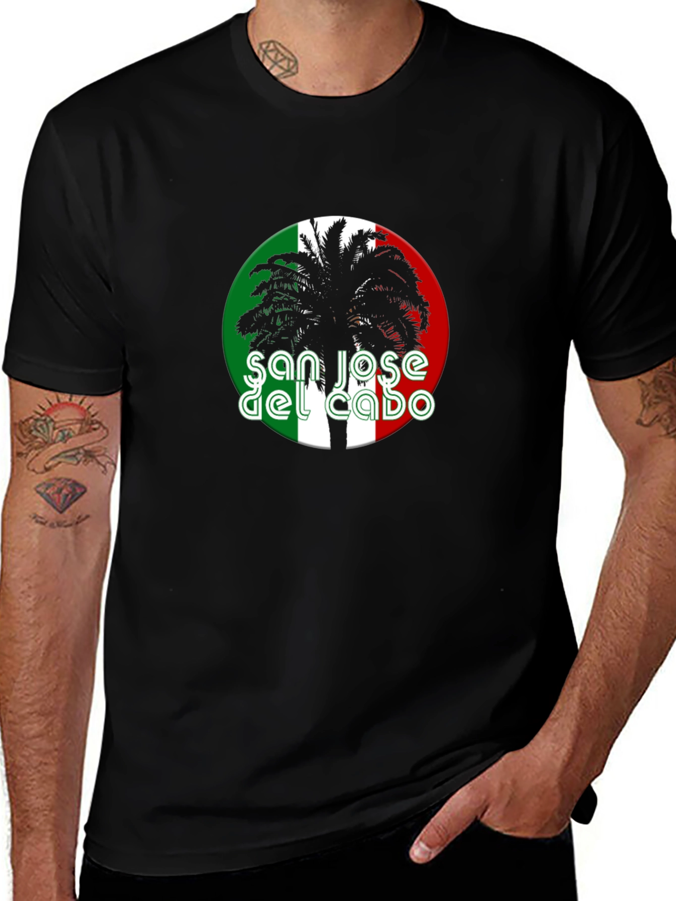 San Jose del Cabo Palm Tree Graphic T-Shirt