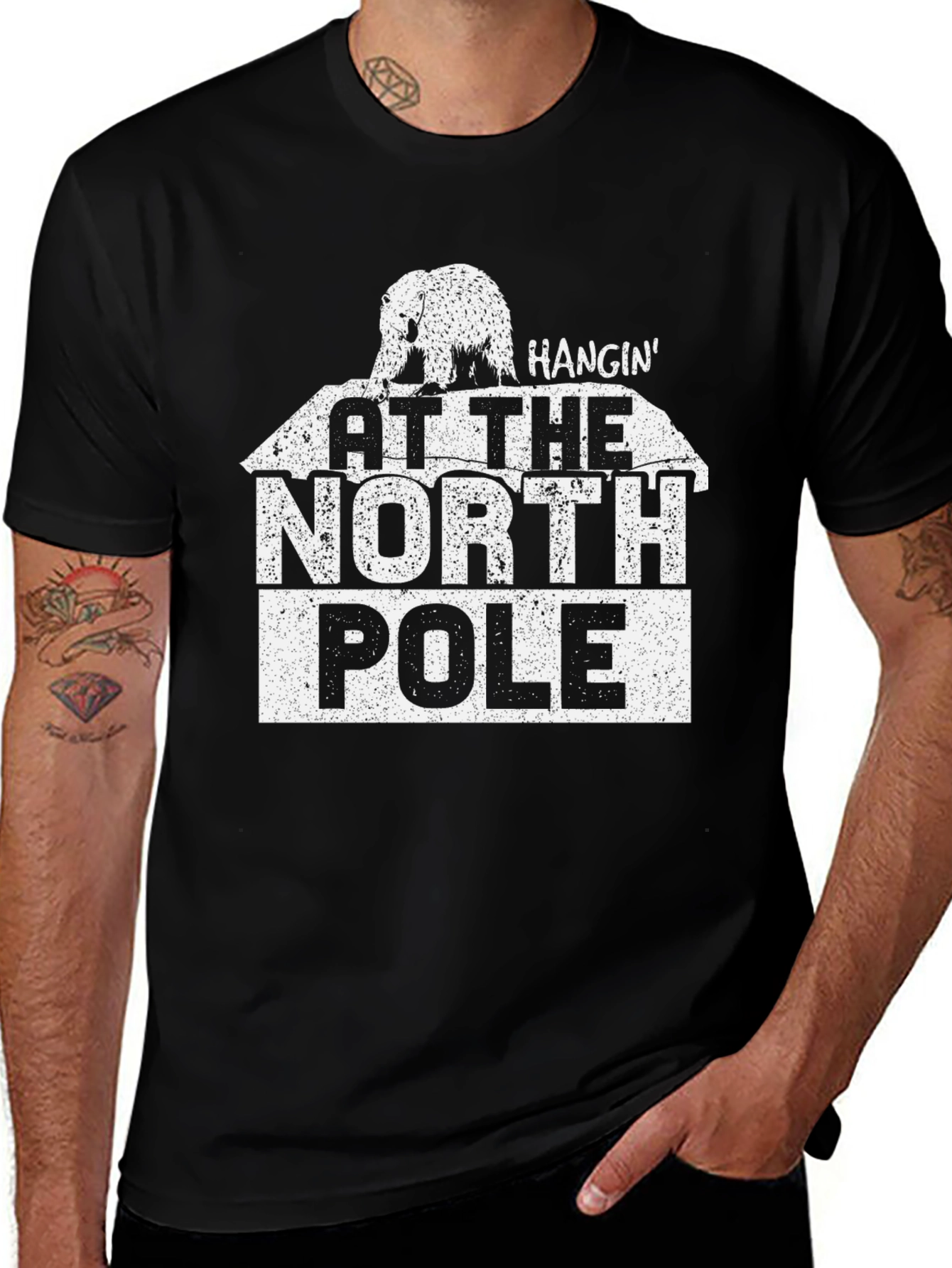 Hangin At The North Pole Graphic Tee