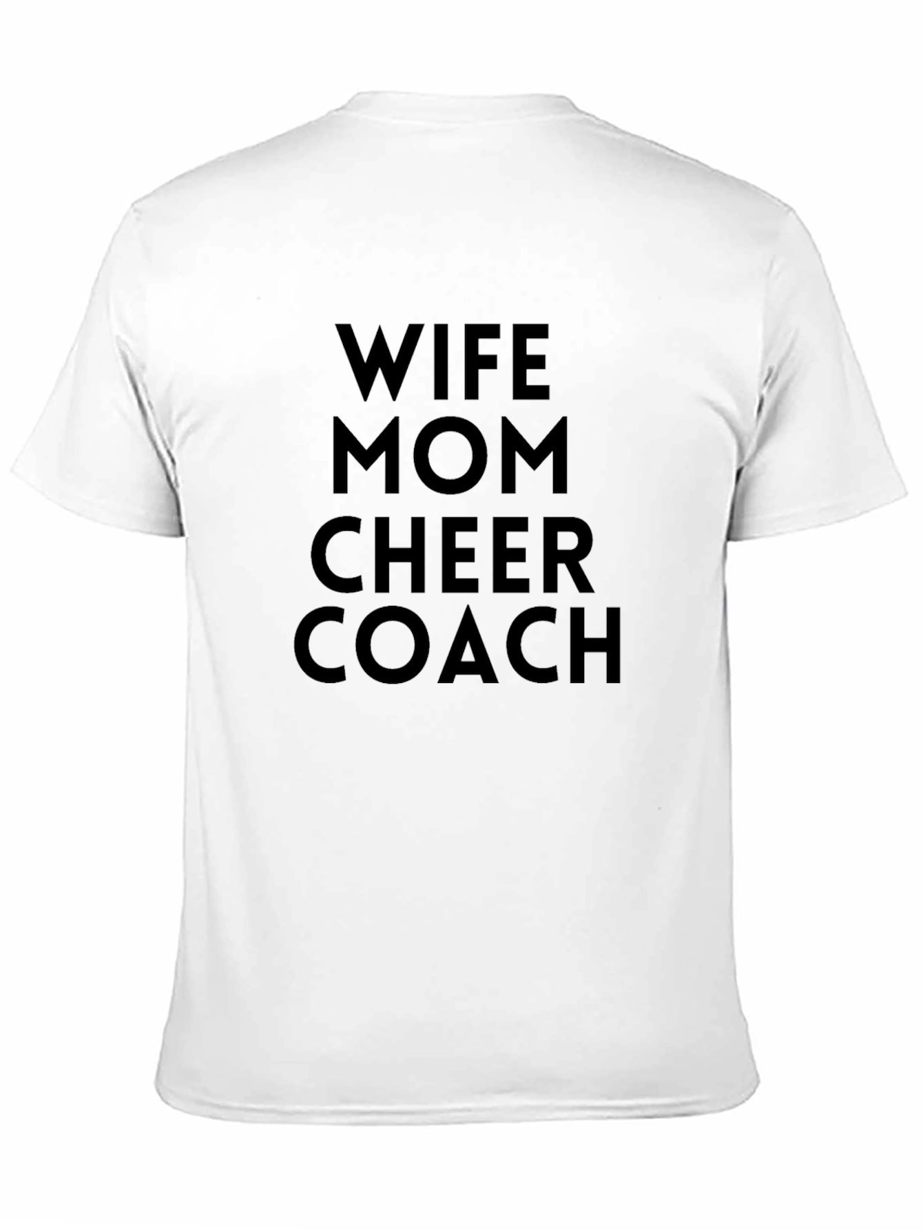 Wife Mom Cheer Coach T-Shirt - Black