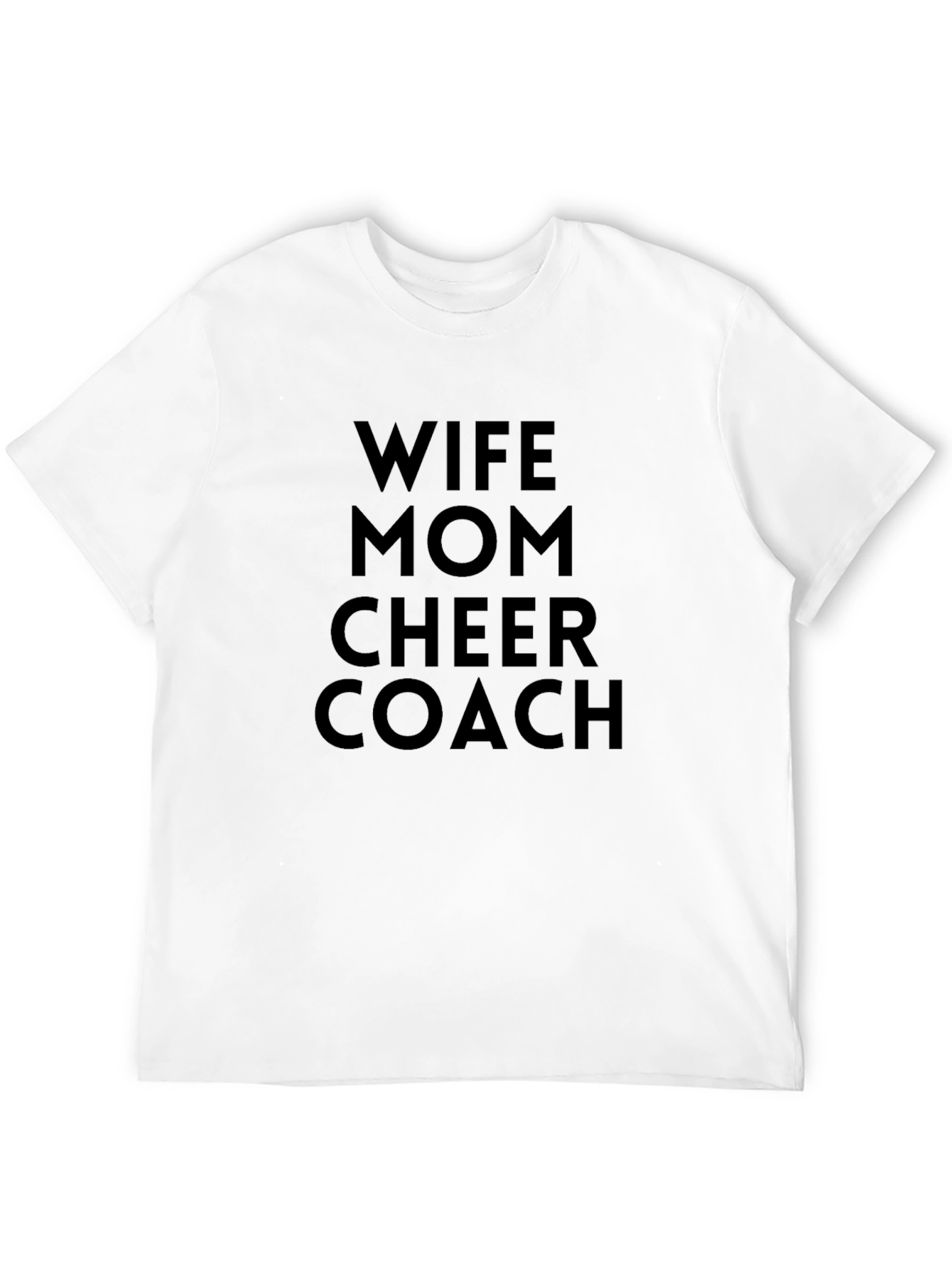 Wife Mom Cheer Coach T-Shirt - Black