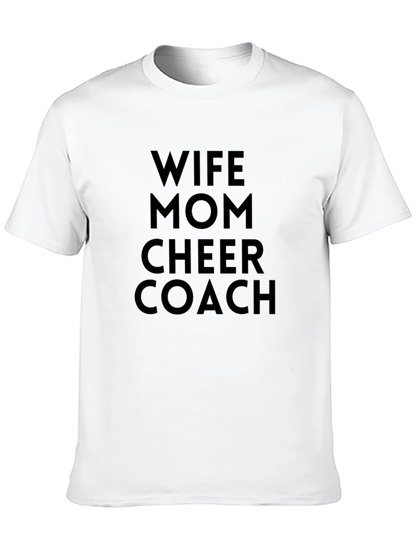 Wife Mom Cheer Coach T-Shirt - Black