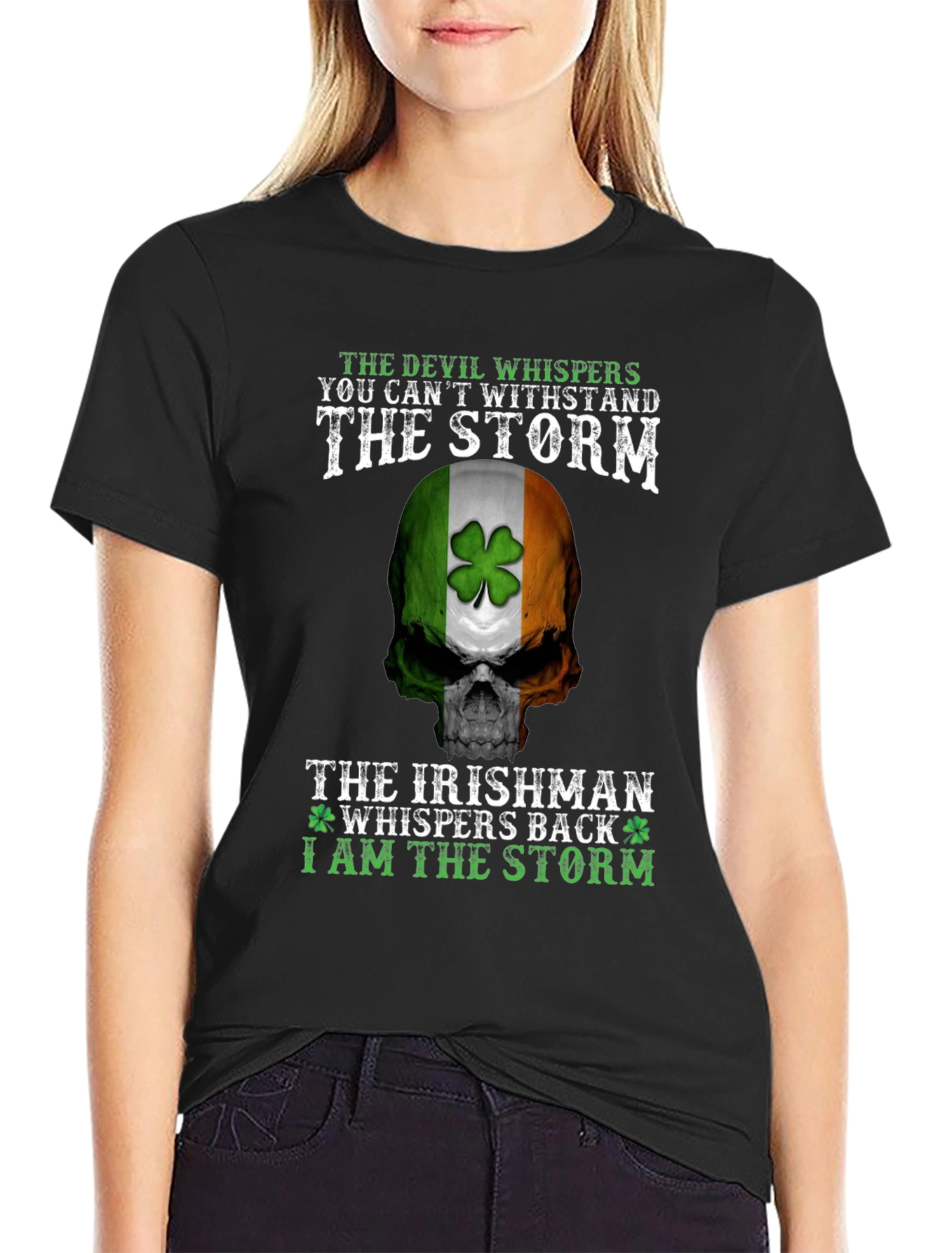 Irish Pride Storm Skull T-Shirt