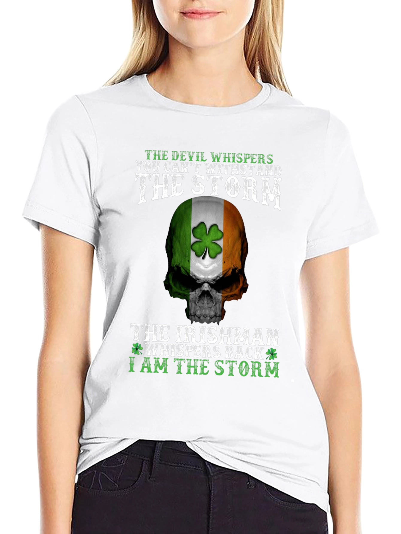 Irish Pride Storm Skull T-Shirt