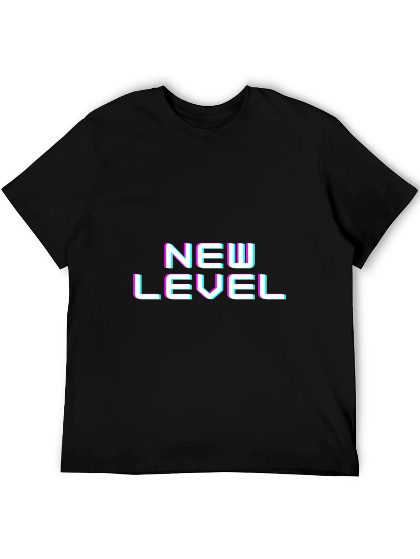 New Level Black T-Shirt - Cool Graphic Print