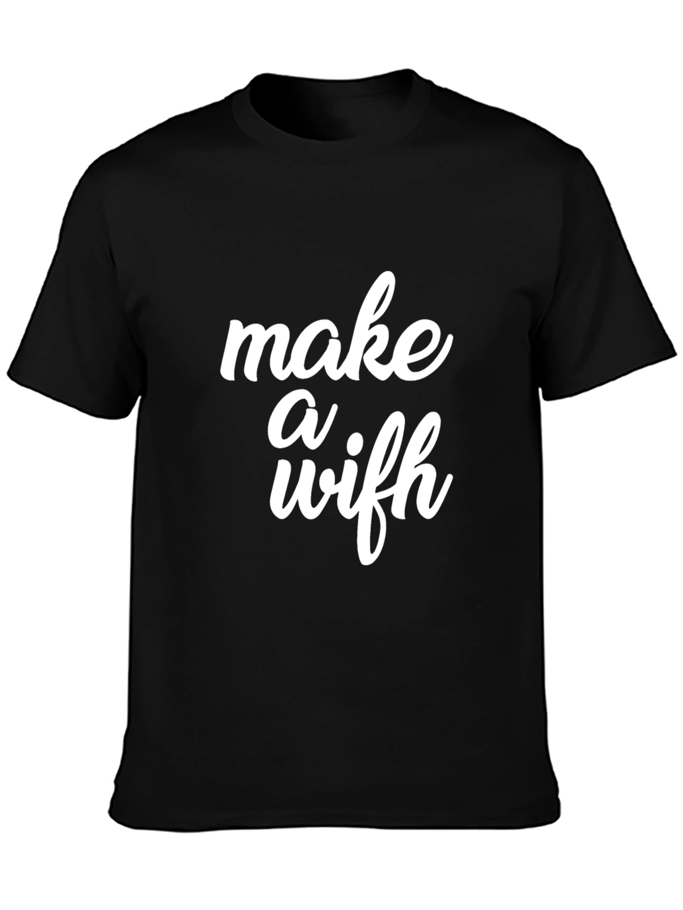 Make a Wish Graphic T-Shirt - Black Crew Neck