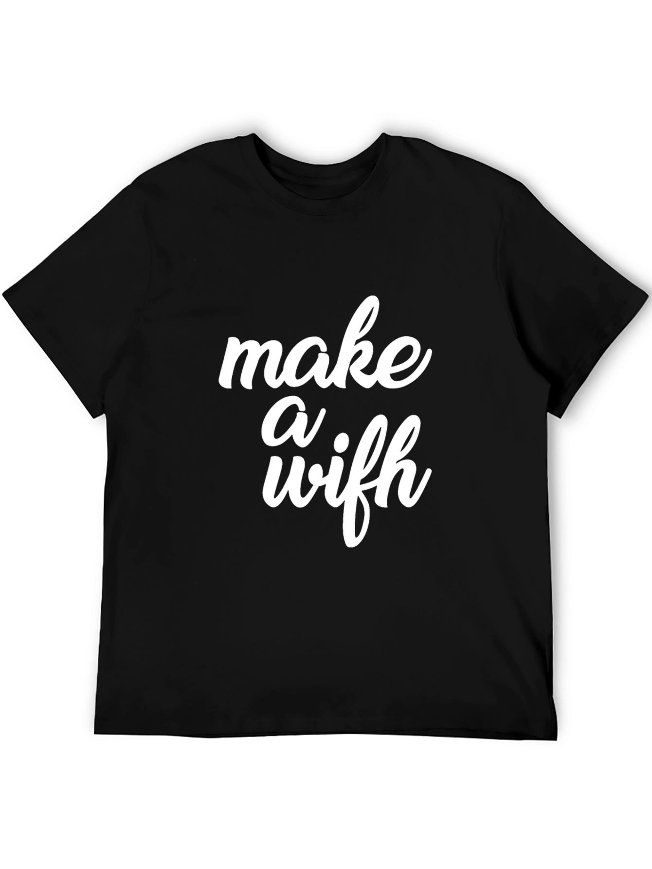 Make a Wish Graphic T-Shirt - Black Crew Neck