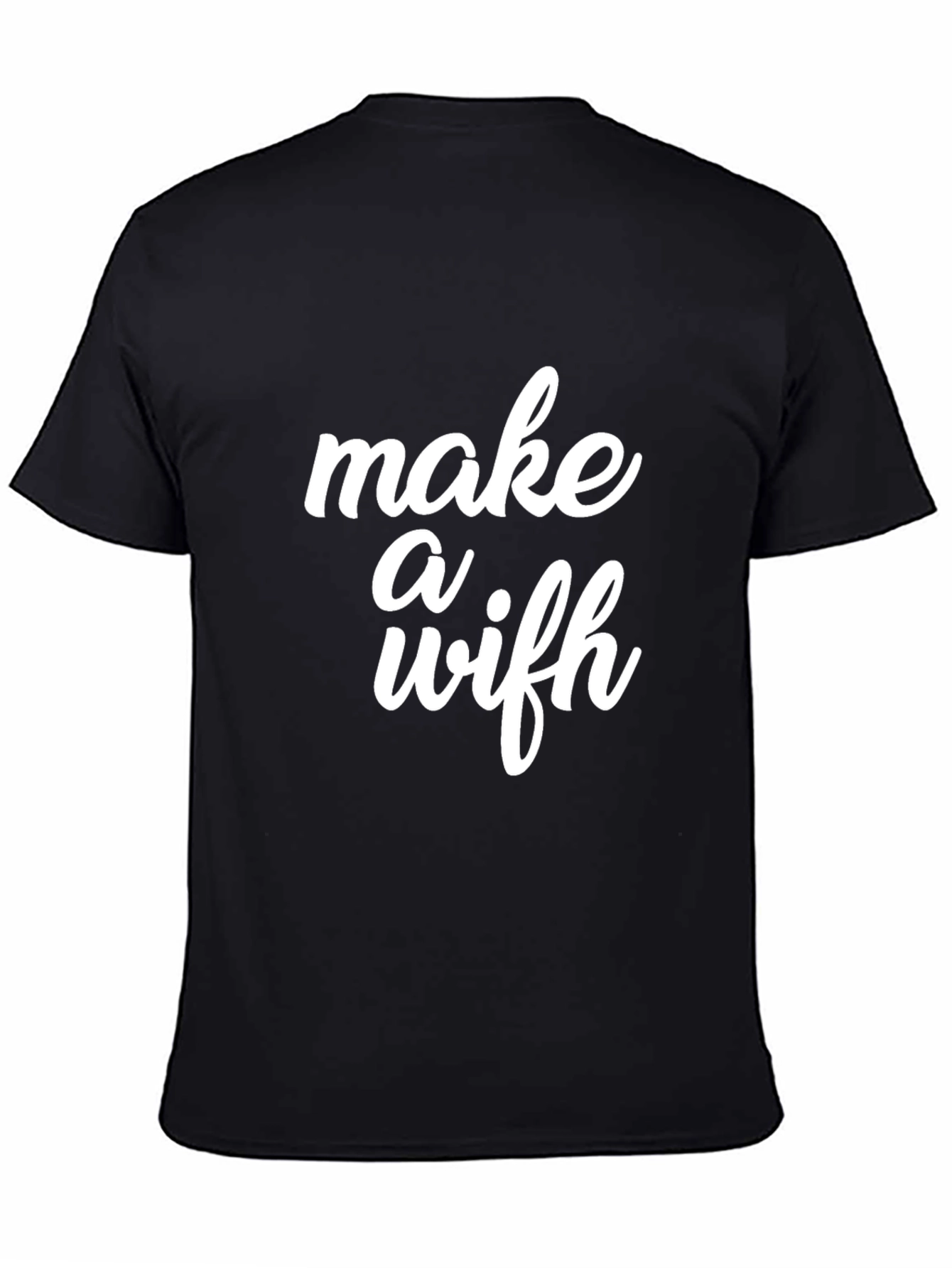 Make a Wish Graphic T-Shirt - Black Crew Neck