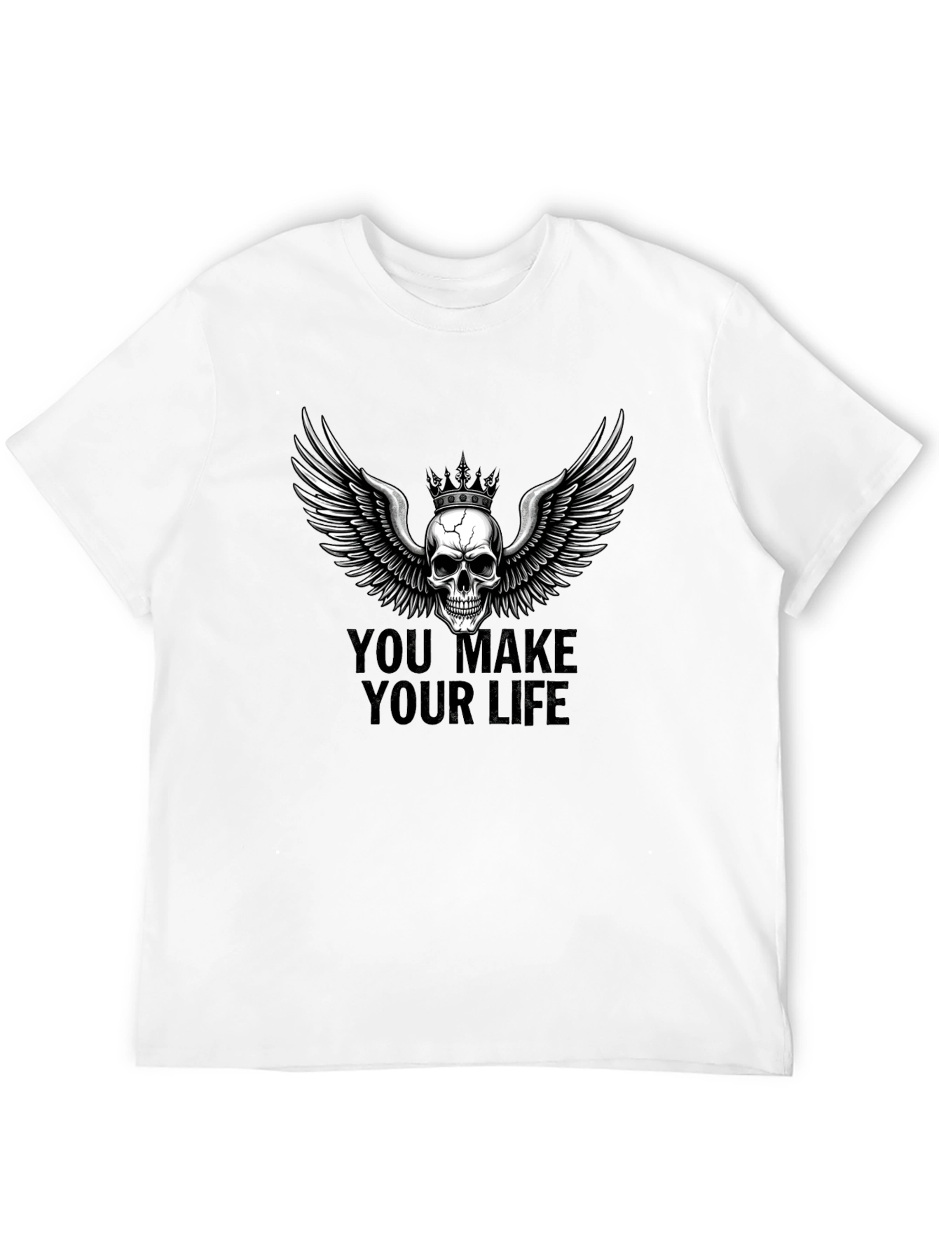 Skull Wings Graphic Tee - You Make Your Life