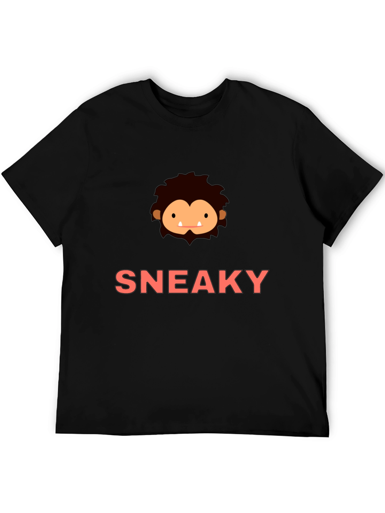 Sneaky Bigfoot Graphic Tee - Black Cotton T-Shirt