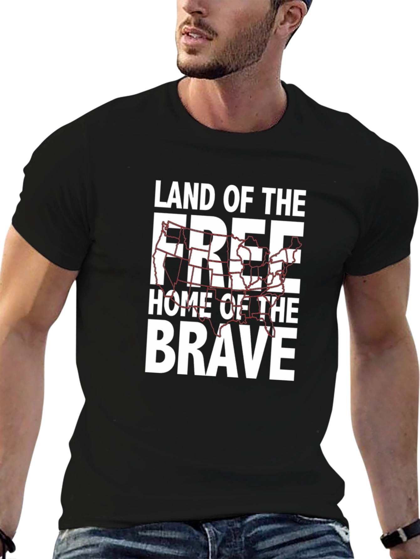 Land of the Free Black Graphic Tee