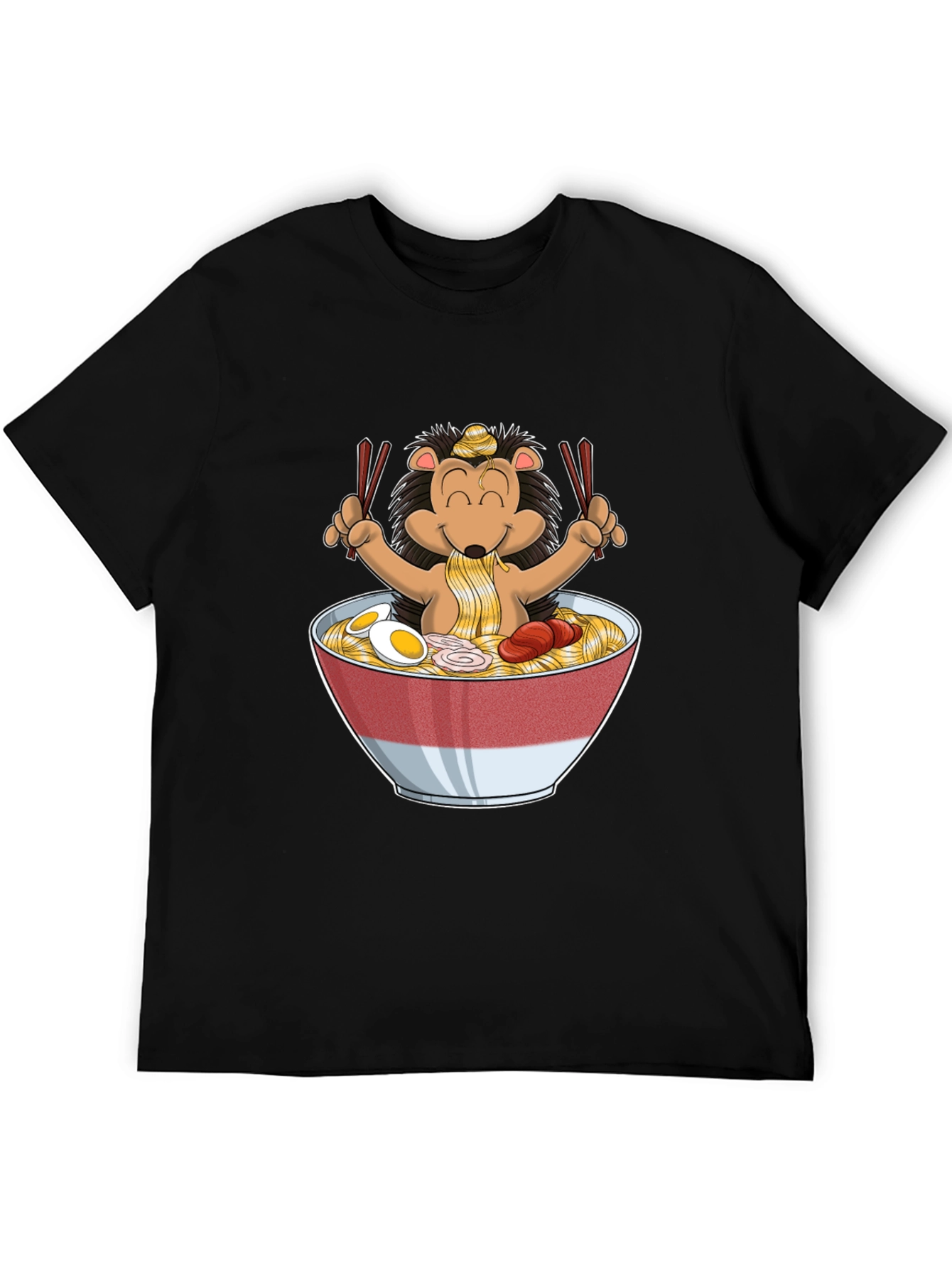 Hedgehog Ramen T-Shirt - Cute Anime Style