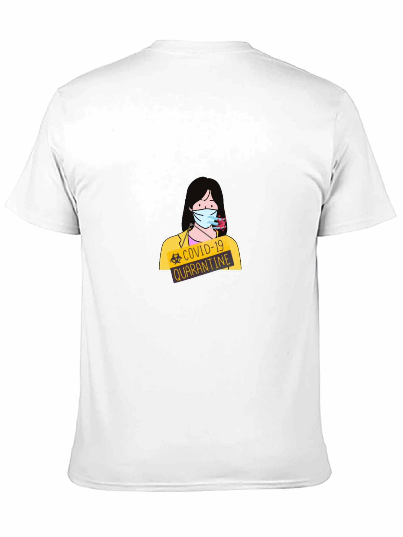 COVID-19 Quarantine Graphic T-Shirt - Black