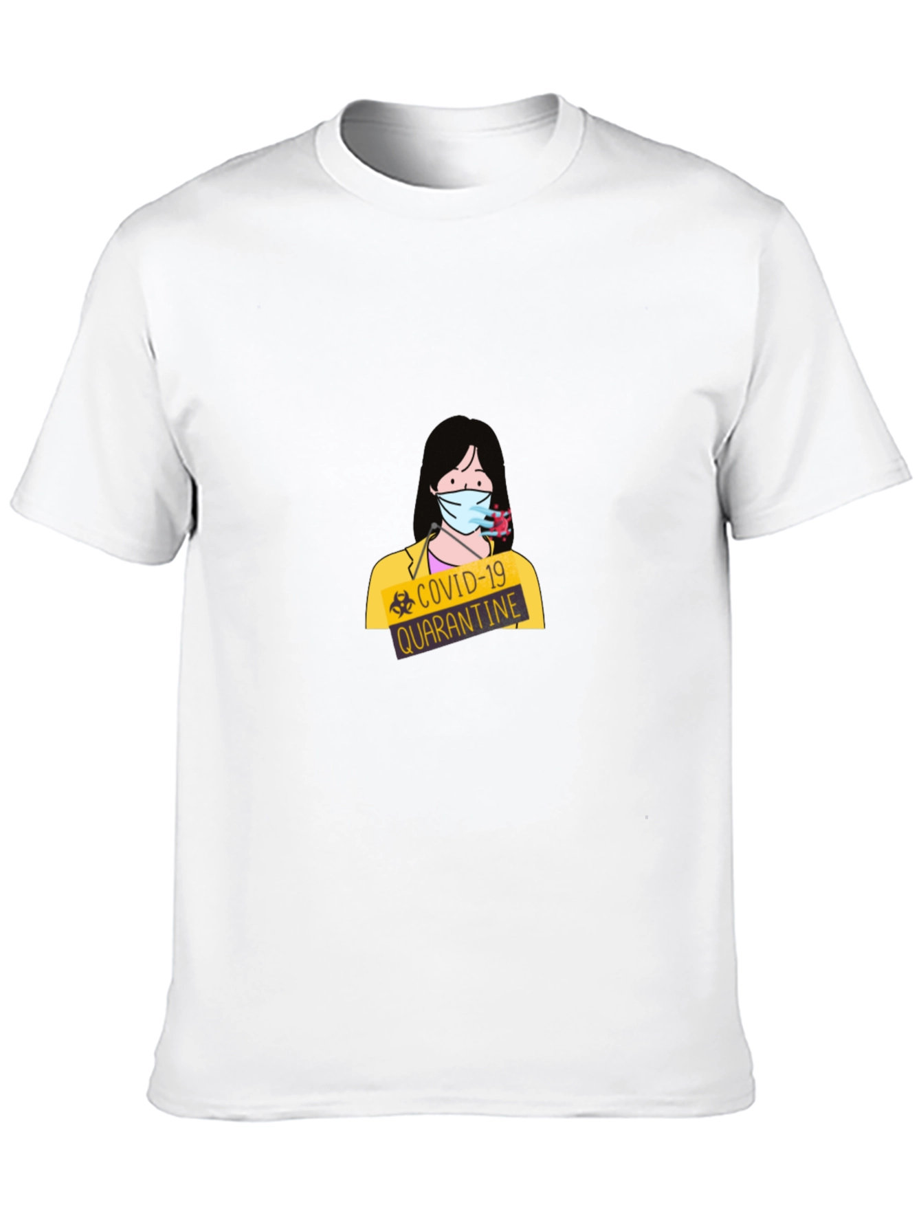 COVID-19 Quarantine Graphic T-Shirt - Black