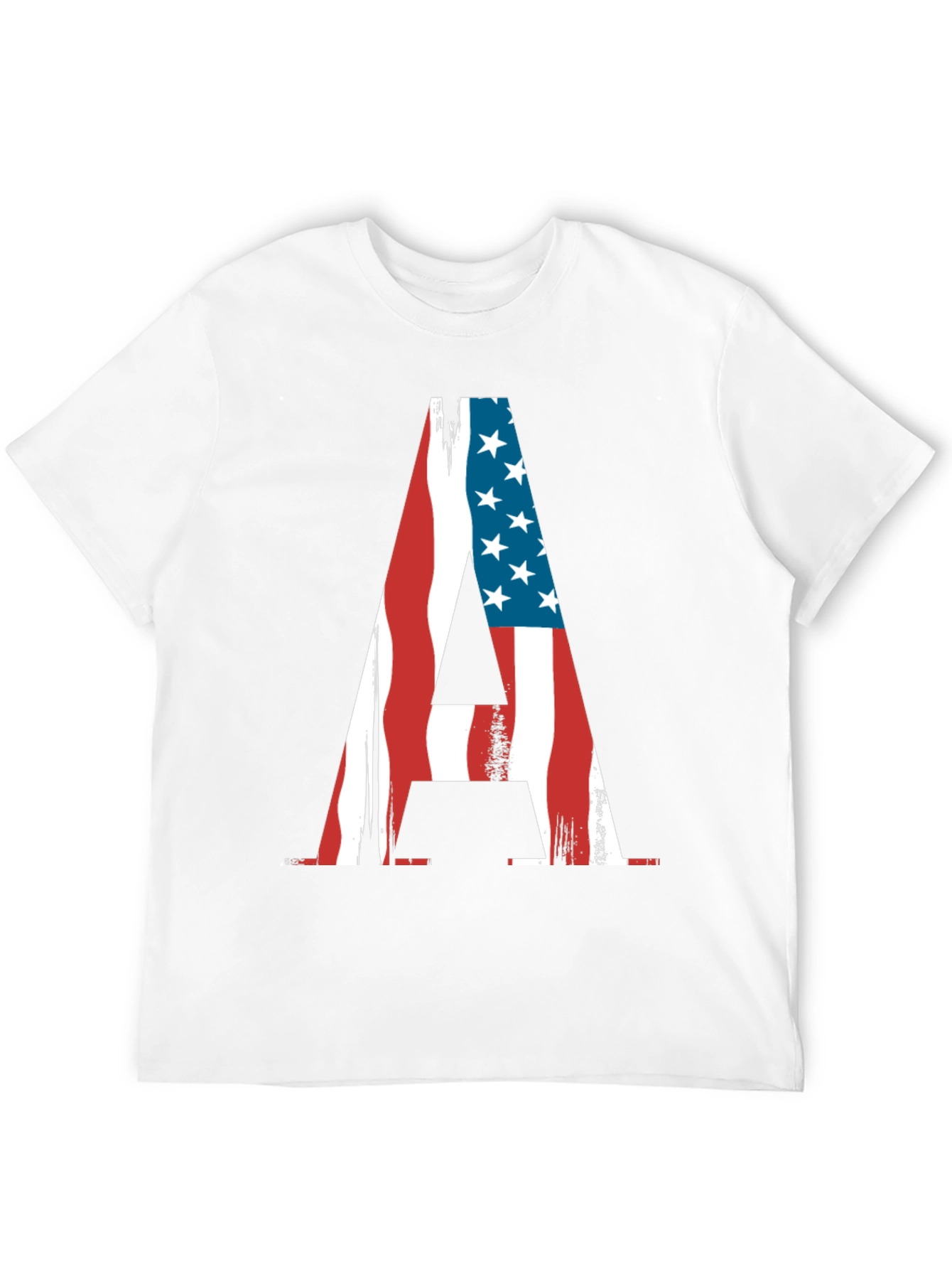 American Flag Letter A Patriotic T-Shirt