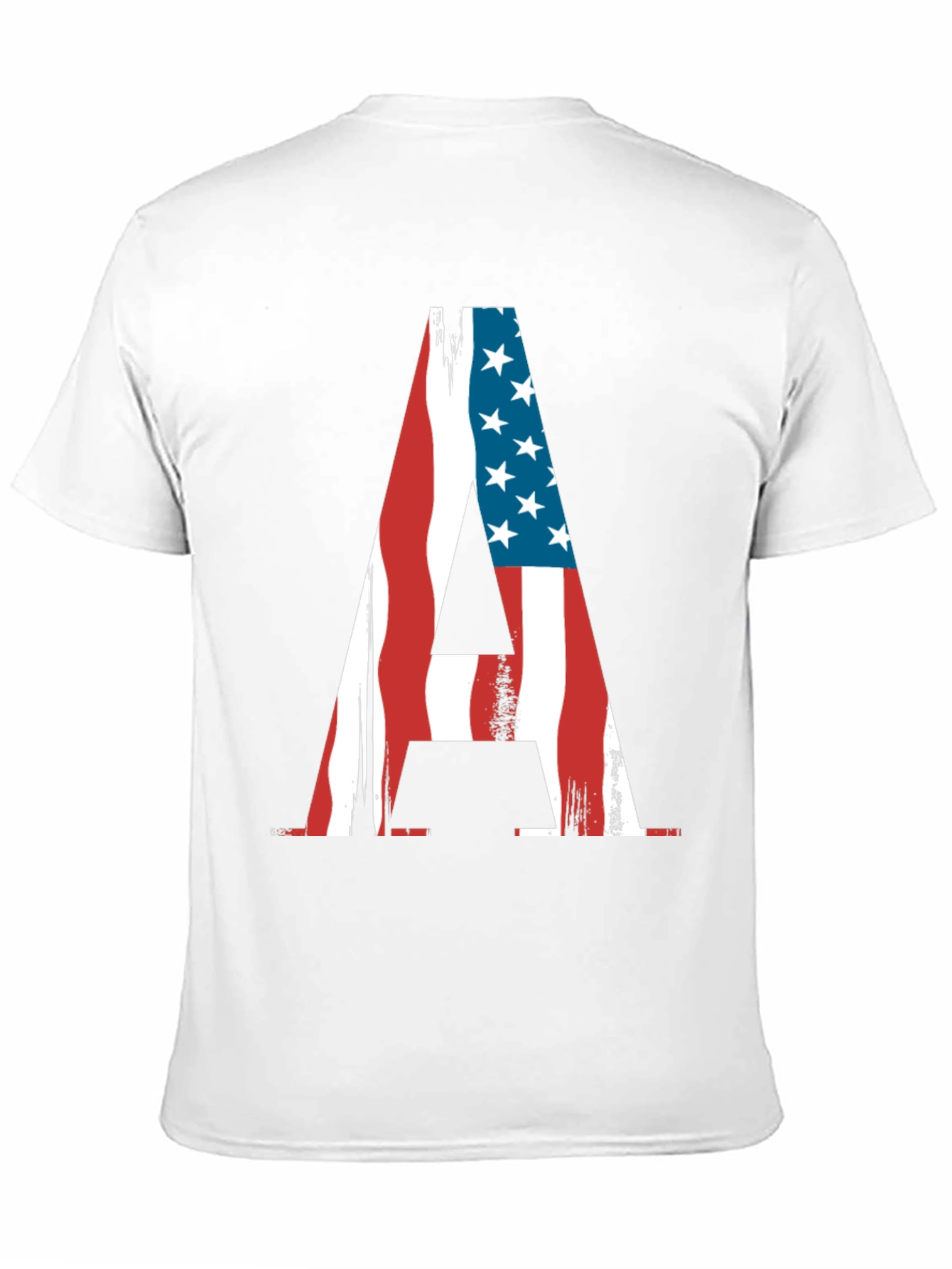 American Flag Letter A Patriotic T-Shirt