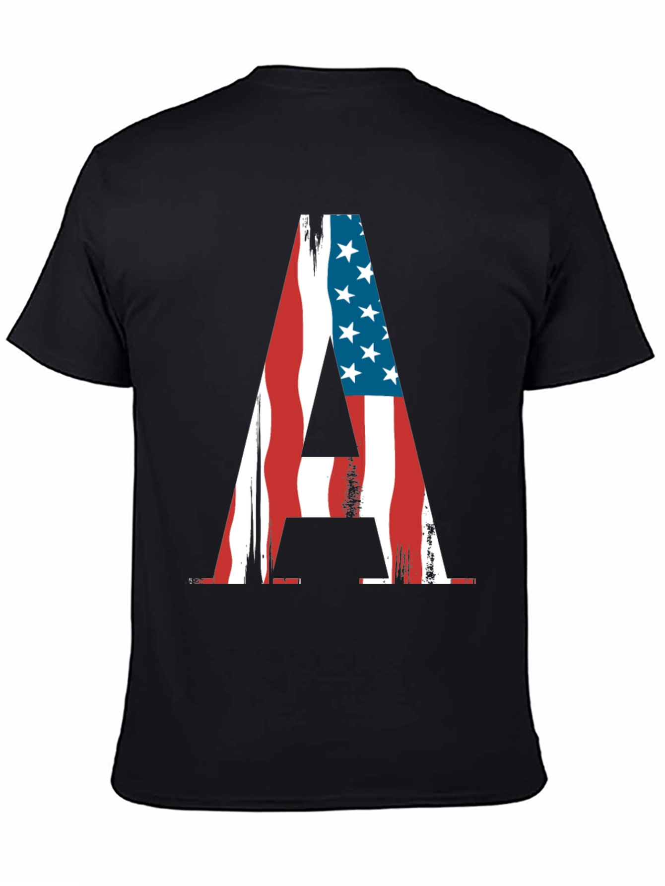 American Flag Letter A Patriotic T-Shirt