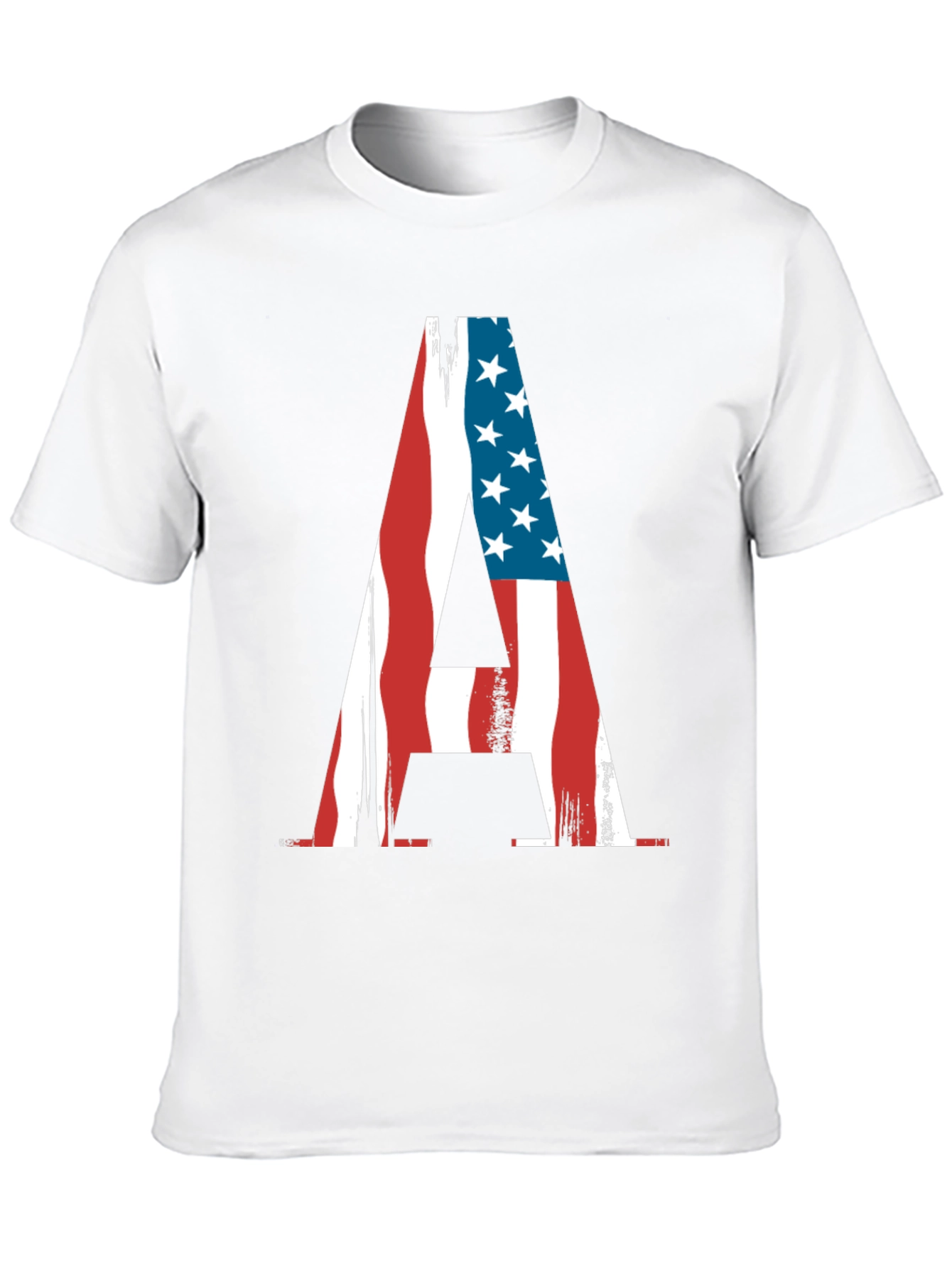 American Flag Letter A Patriotic T-Shirt