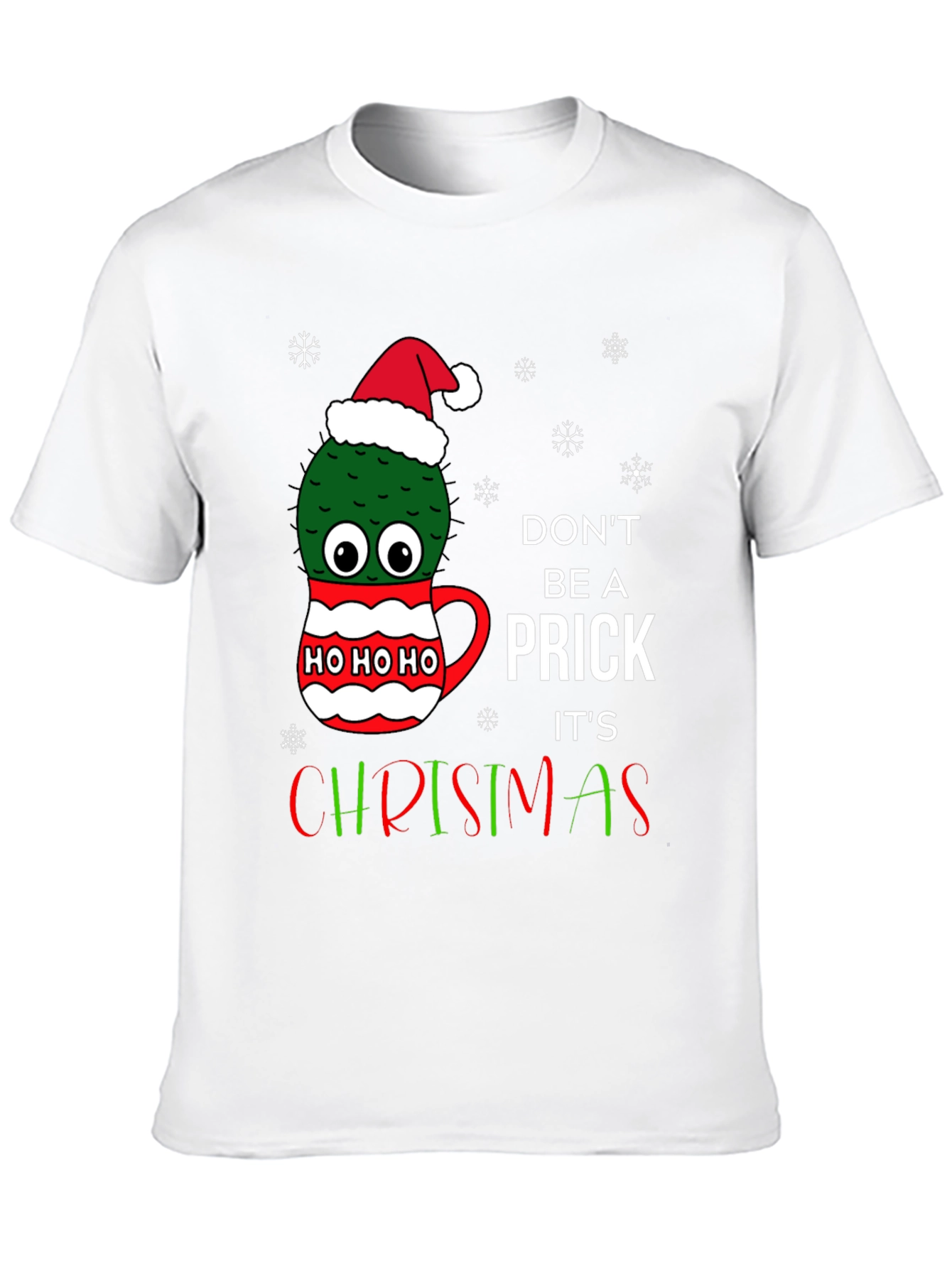 Funny Cactus Christmas T-Shirt - Dont Be A Prick