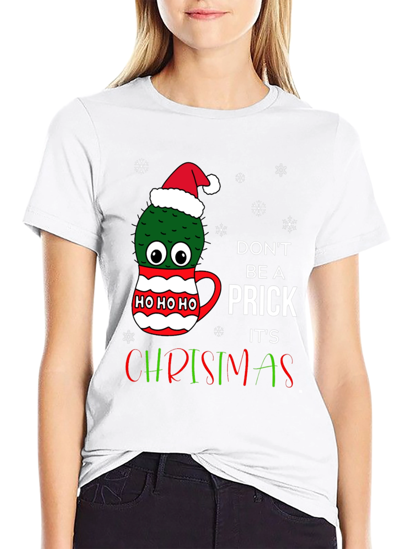 Funny Cactus Christmas T-Shirt - Dont Be A Prick